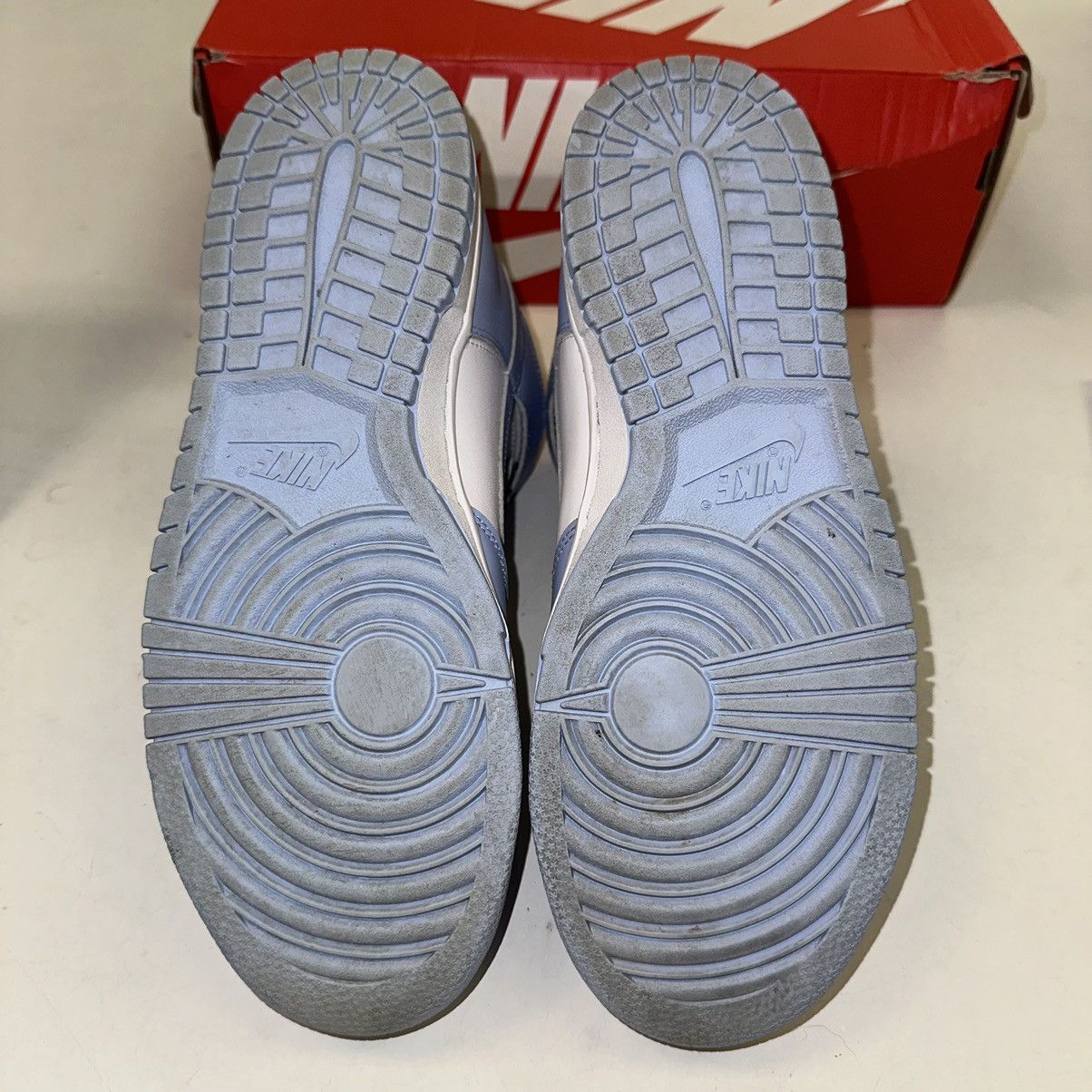 Nike Size 9 - Nike Dunk High Aluminum White Blue Leather Size US 9 / IT 39 - 5 Thumbnail