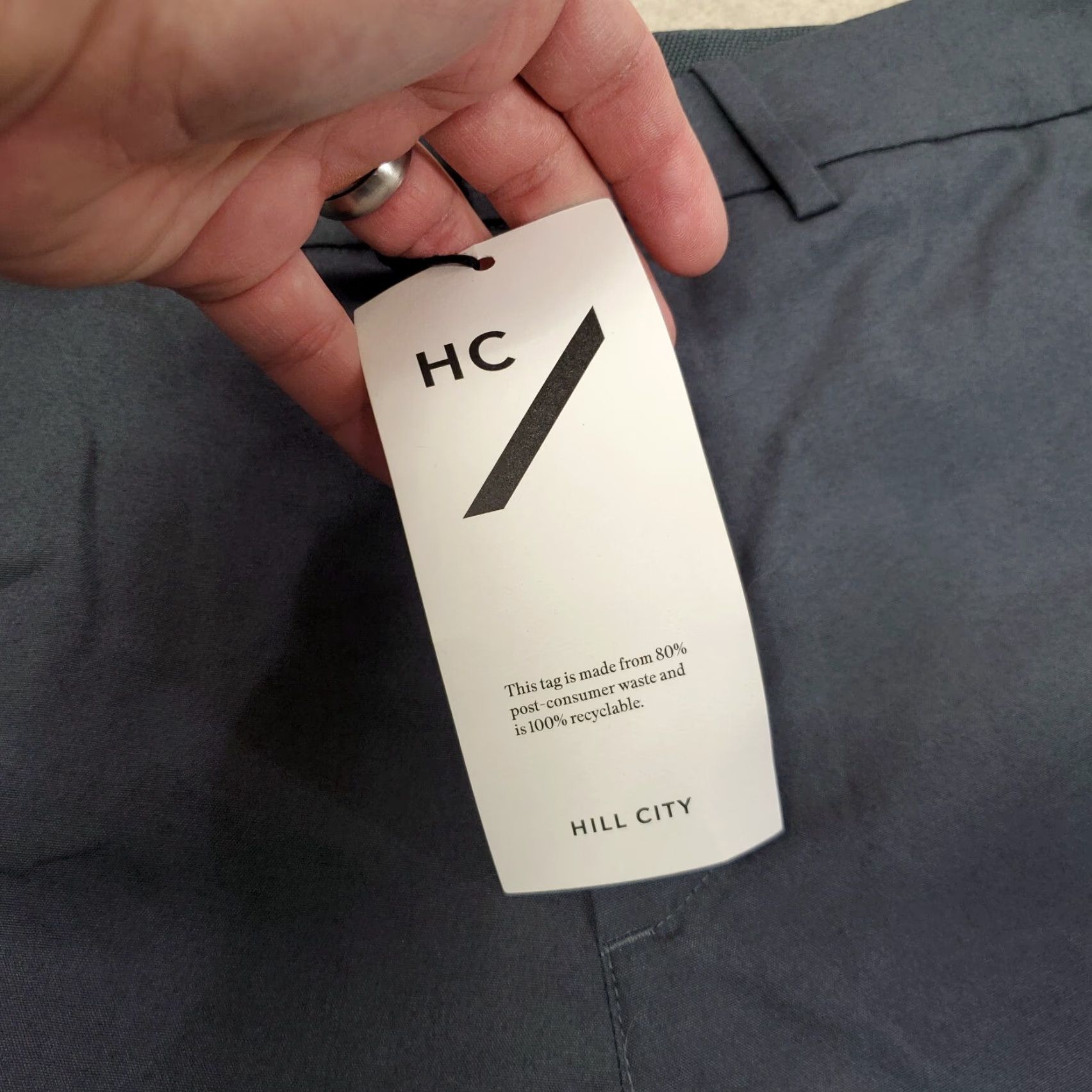 Vintage Hill City Pants Mens 33x30 Gray Lightweight Everyday Chinos Flat Front Casual Size US 33 - 7 Thumbnail
