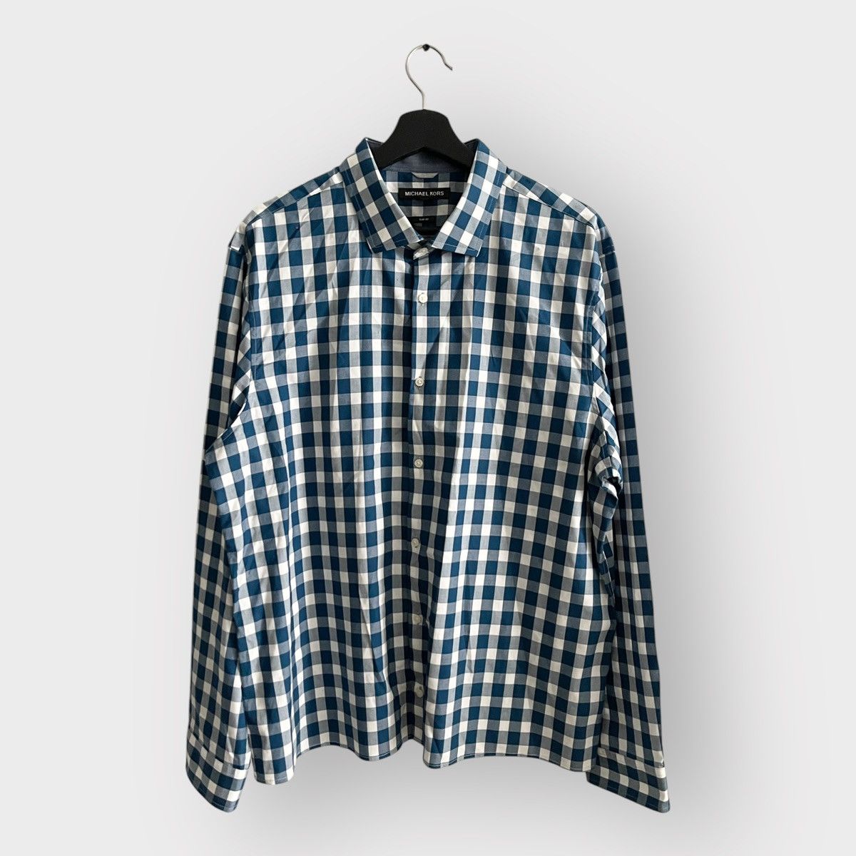 Michael Kors STEAL! 2000s Michael Kors Blue Plaid Flannel Shirt Size US XXL / EU 58 / 5 - 1 Thumbnail