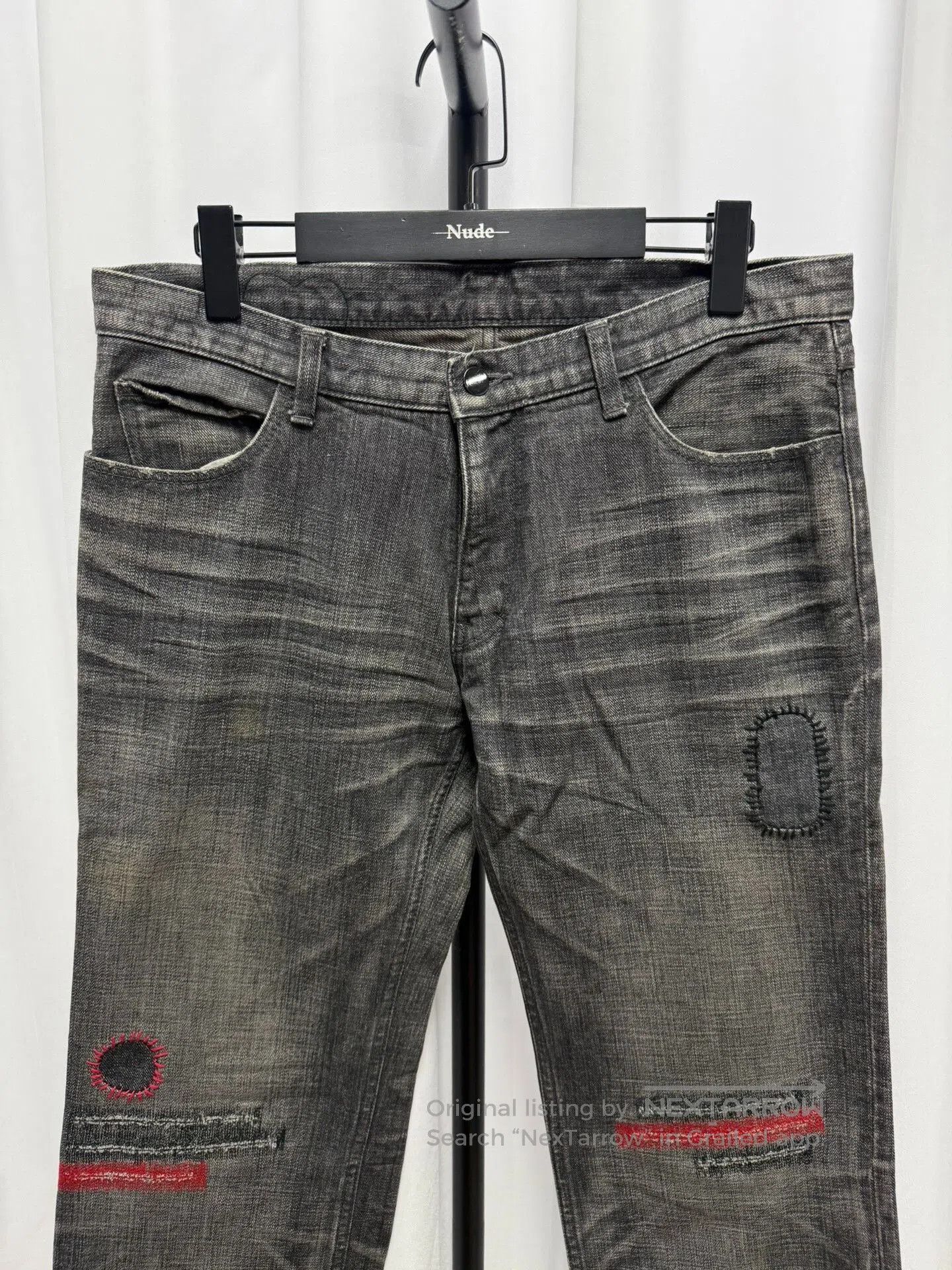 Japanese Brand Rare N.9 Red Line Jeans. Size US 30 / EU 46 - 2 Thumbnail