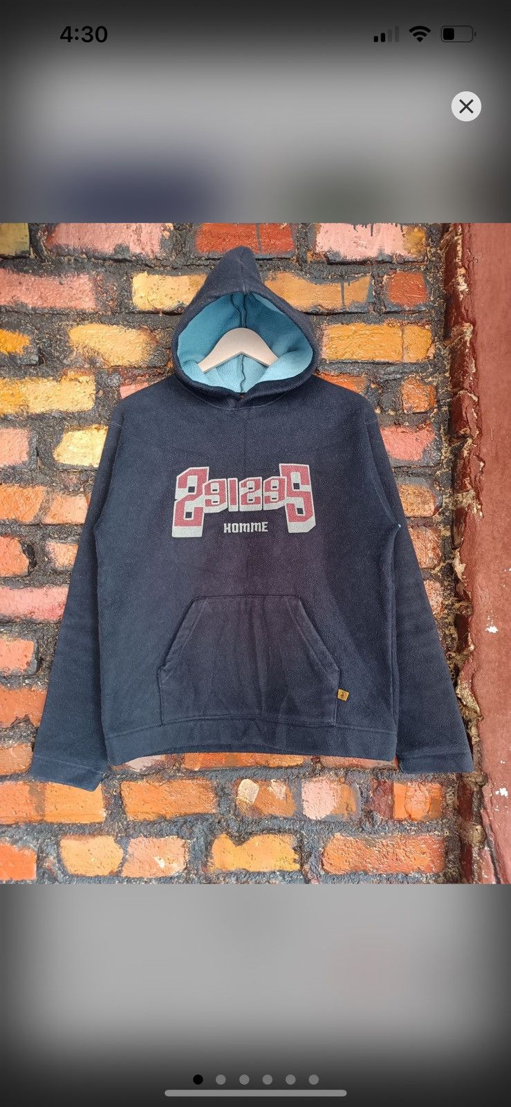 Japanese Brand 291295 Homme Print Fleece Hoodie Pullover Size US M / EU 48-50 / 2 - 1 Thumbnail