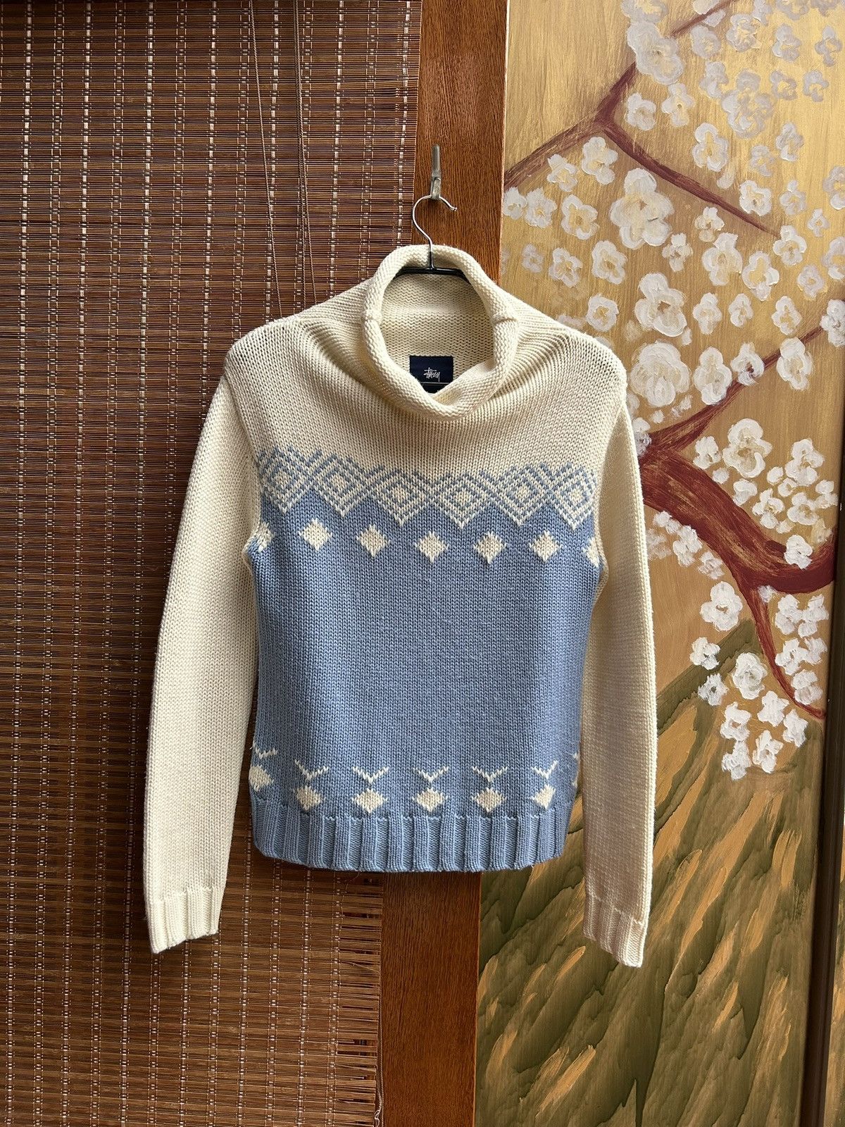 Stussy Vintage 90’s Stussy Wool Blend Cowl Neck Ski Sweater Size S / US 4 / IT 40 - 1 Thumbnail