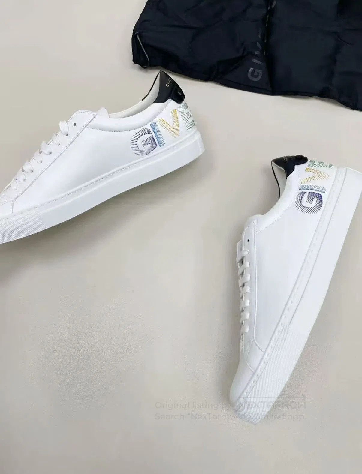 Givenchy White Low-Top Lace-Up Sneakers. Size US 9.5 / EU 42-43 - 3 Thumbnail