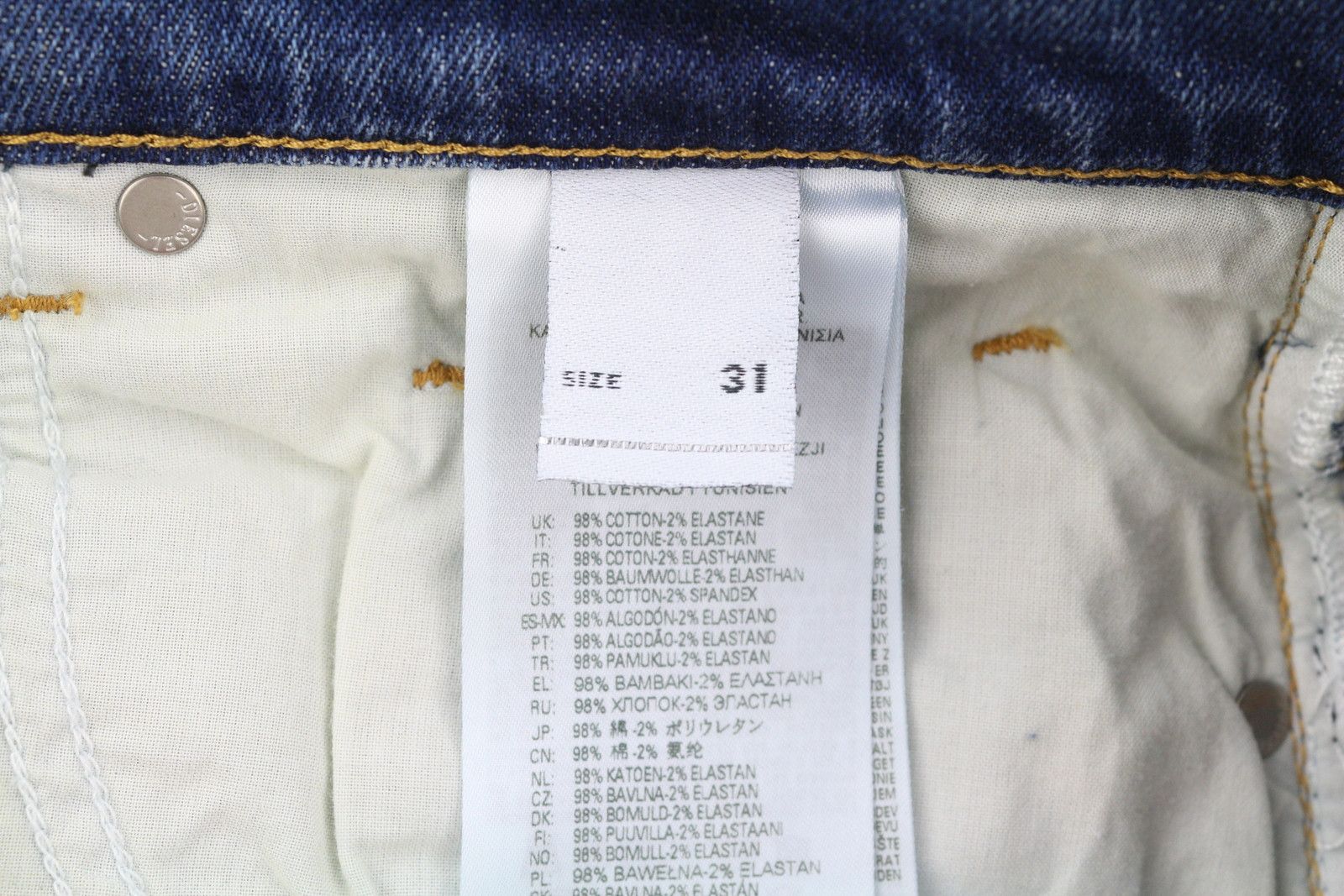 Diesel 2019 D-STRUKT 09C87 W31/L34 Blue Distress Slim 85414 Size US 31 - 8 Thumbnail