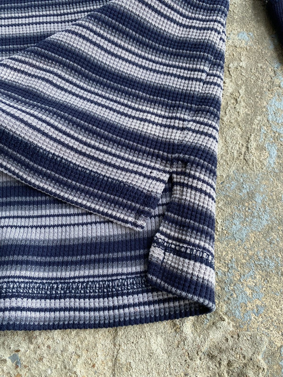 Coogi × Vintage Vintage Y2K Montana Blue Grunge Stripe Thermal Shirt Size US L / EU 52-54 / 3 - 9 Thumbnail