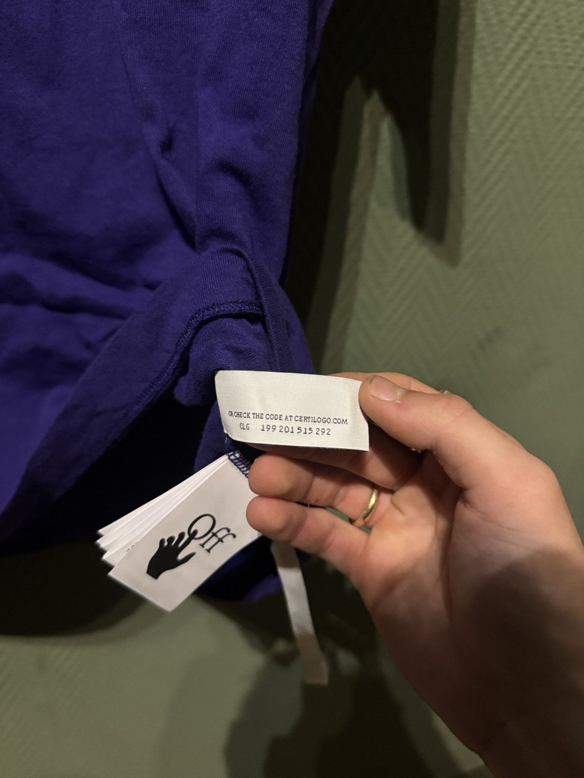 Off-White Purple and yellow off white T shirt Size US S / EU 44-46 / 1 - 4 Thumbnail