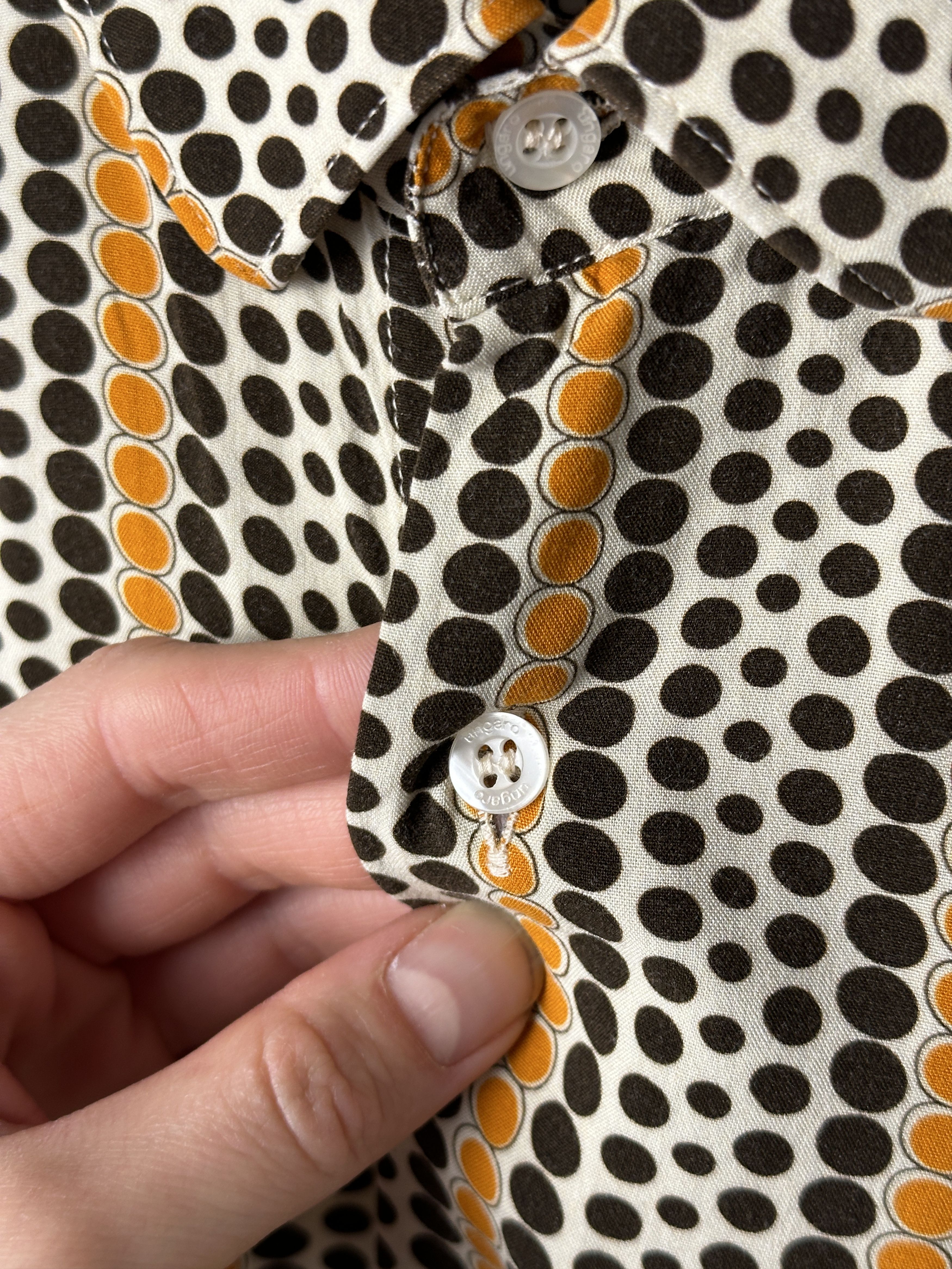 Emanuel Ungaro Ungaro Polka Dot Cotton Shirt (Button Up) Size US M / EU 48-50 / 2 - 3 Thumbnail