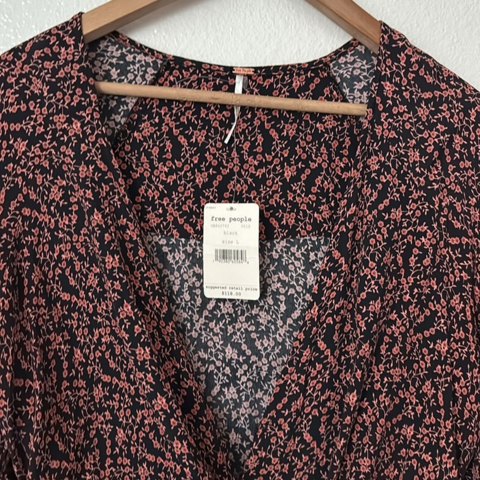 Free People NWT Free People Clara Tunic Blouse Dress in Floral Size L / US 10 / IT 46 - 4 Thumbnail