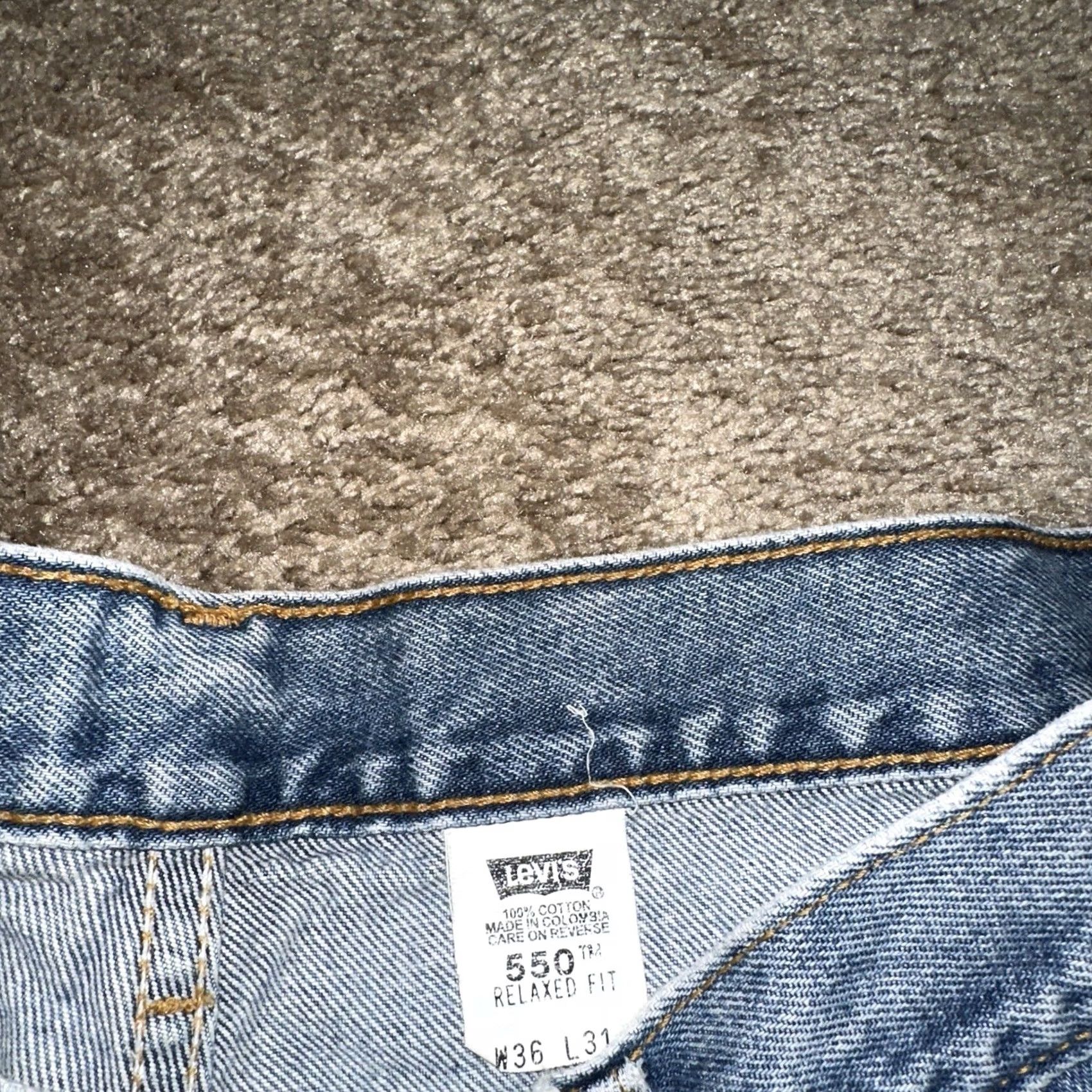 Levi's VINTAGE Levi's 550 Jeans 36x31 Denim Relaxed Tapered Made In USA Blue 90s Mens Jeans" Size US 36 / EU 52 - 3 Thumbnail