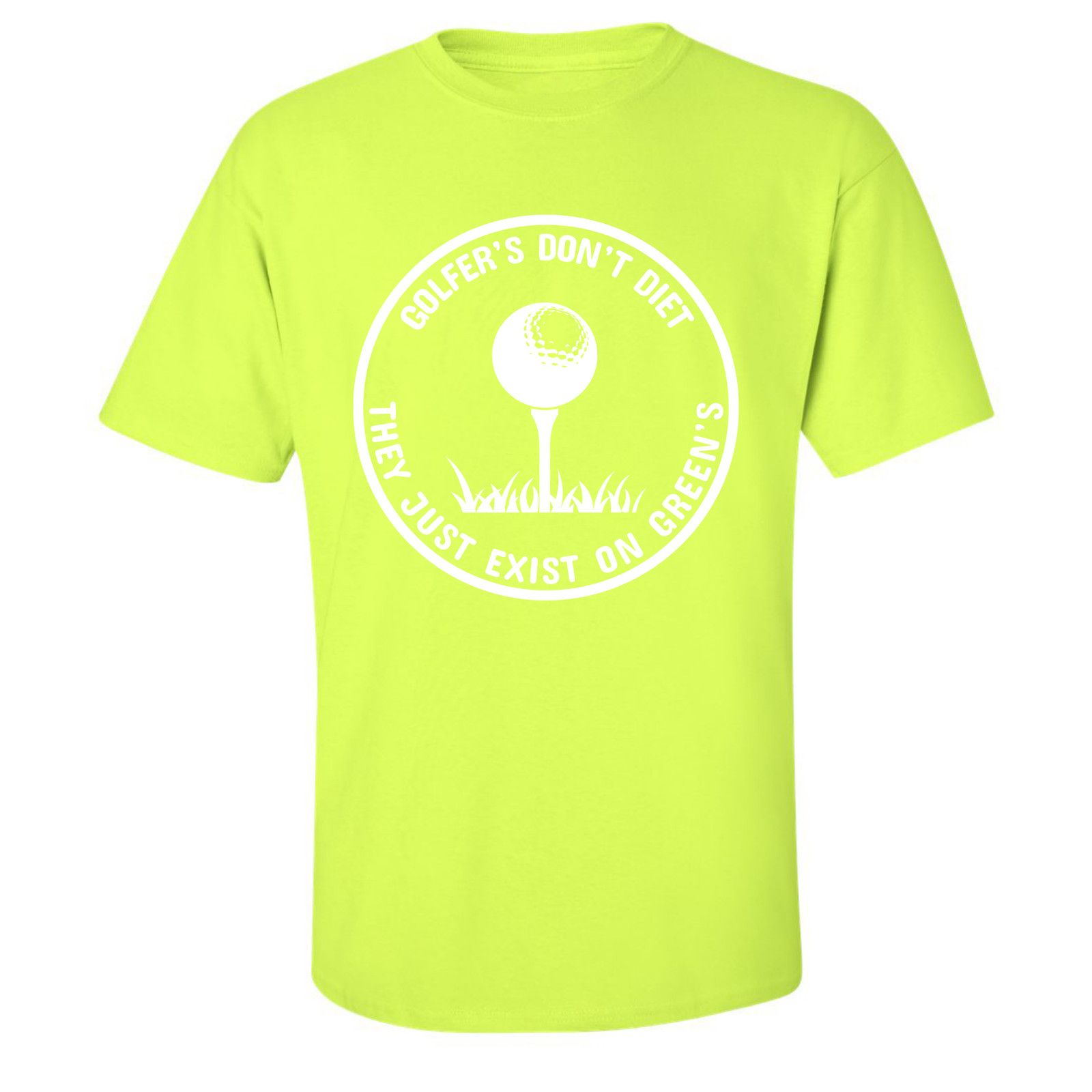 Gildan Golfers Dont Diet On Greens Funny Golfing Tee T-Shirt Size US L / EU 52-54 / 3 - 8 Thumbnail