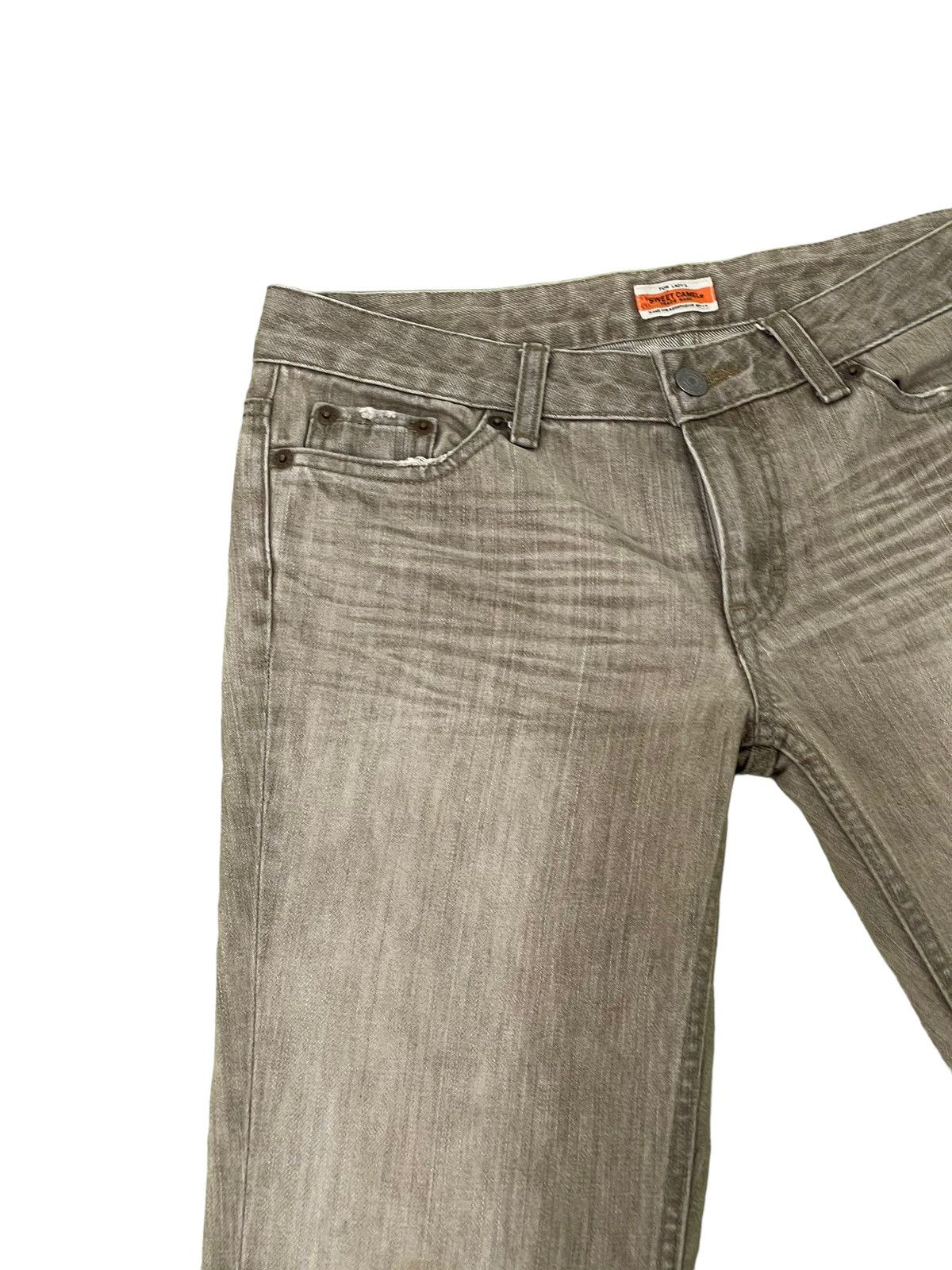 Japanese Brand Flare Jeans Sweet Camel Distress Low Rise Boot Cut 7🟦5 Size US 29 - 8 Thumbnail