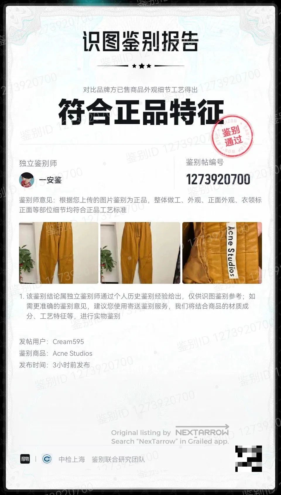 Acne Studios Acne Studios Orange Elastic Waist Cargo Pants. Size 35" - 9 Thumbnail