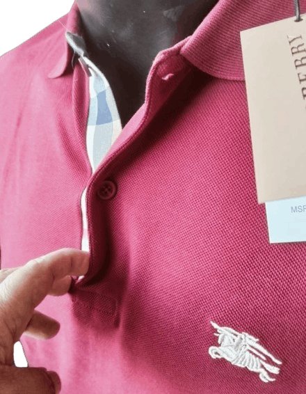 Vintage 💥Burberry Vintage Polo - Gold Logo 💥 Size US XL / EU 56 / 4 - 2 Thumbnail