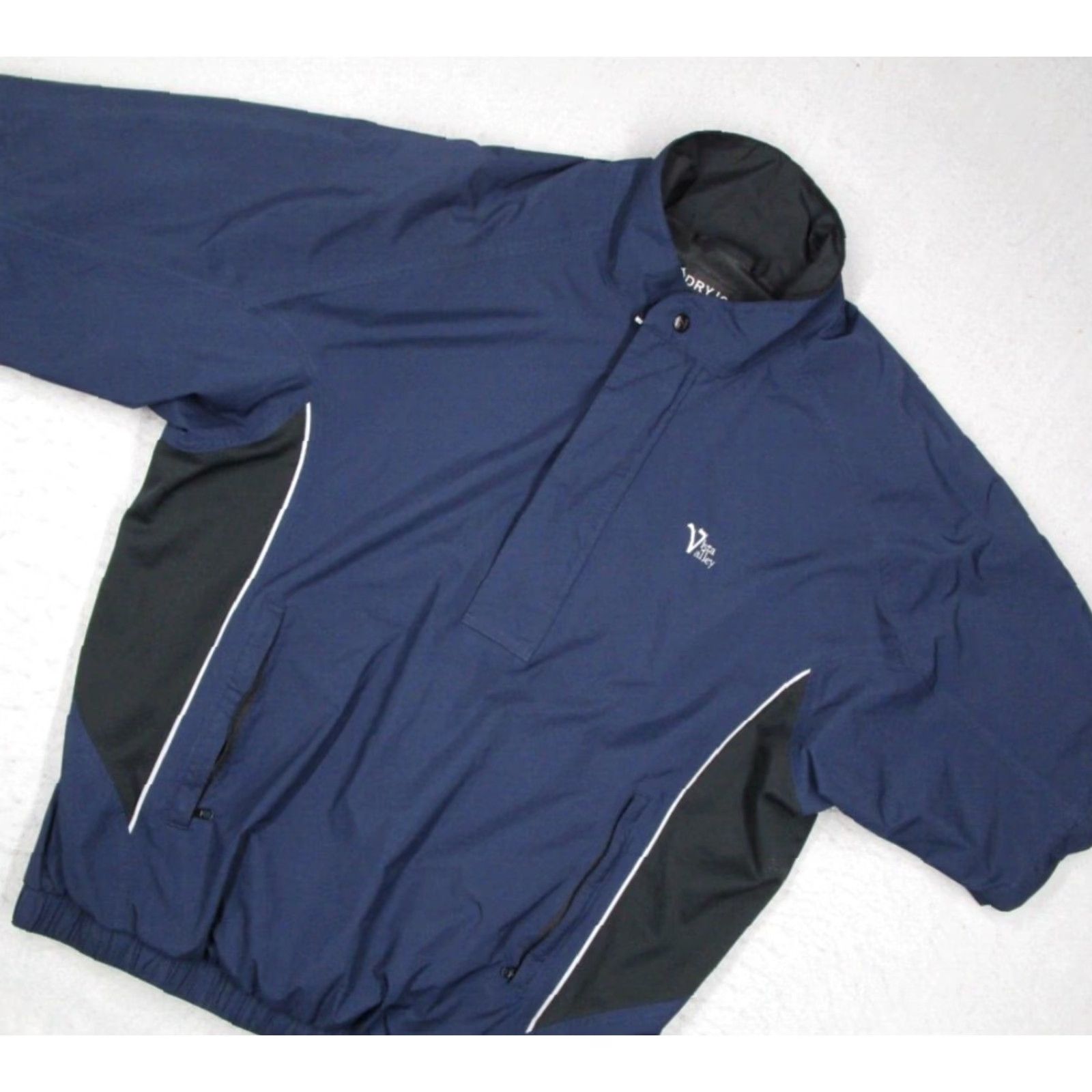 Footjoy FootJoy Jacket Men Medium Blue DryJoys 1/4 Zip Short Sleeve Golf Vista Valley Size US 31 - 2 Thumbnail