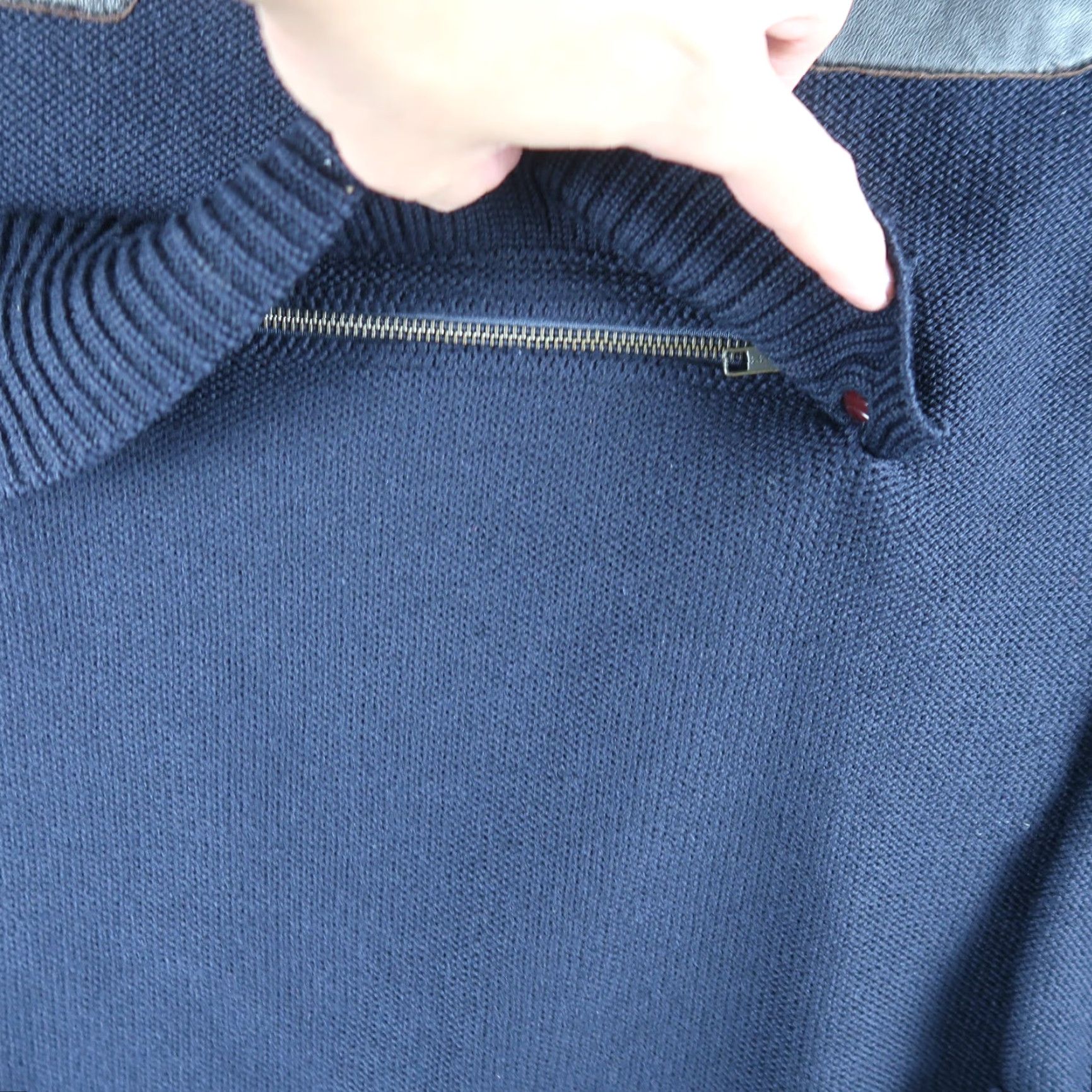 Barbour BARBOUR TOKITO Wool 1/4 Zip Sweater - Blue - XL - Men Size US XL / EU 56 / 4 - 6 Thumbnail
