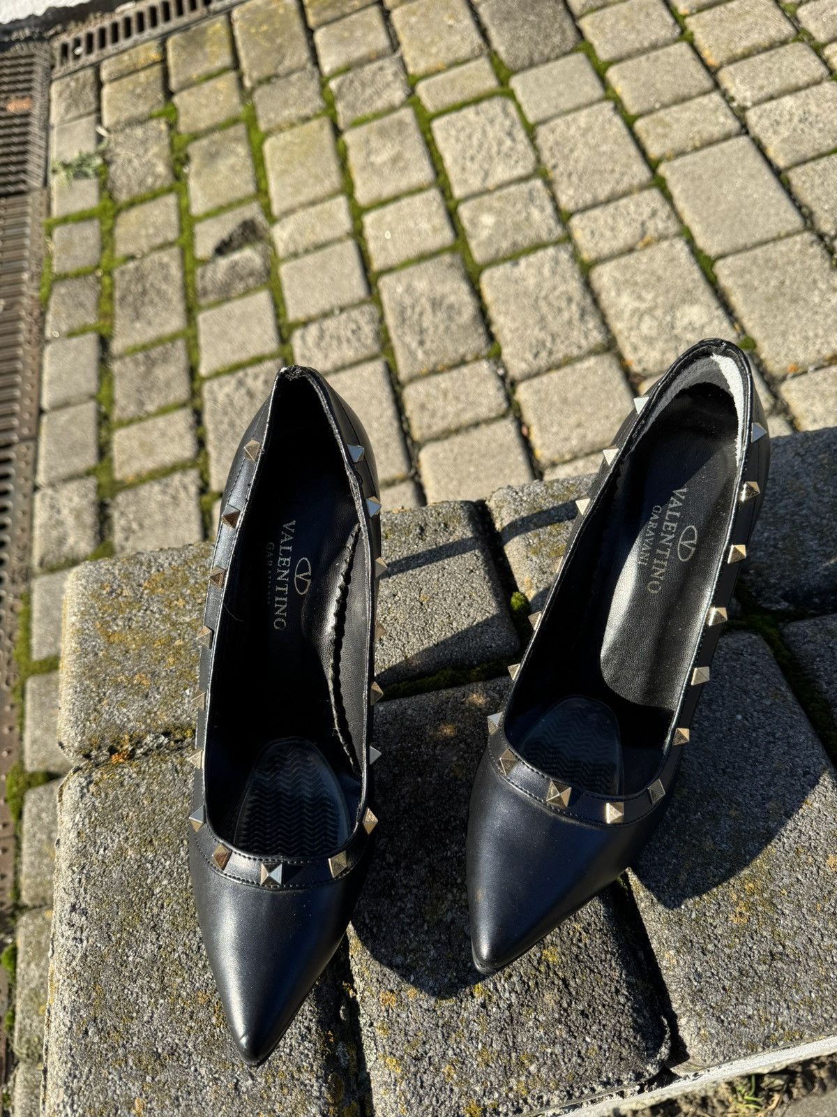Valentino Valentino Garavani Rockstud Slingback Stiletto Leather Heels Size US 10 / IT 40 - 5 Thumbnail