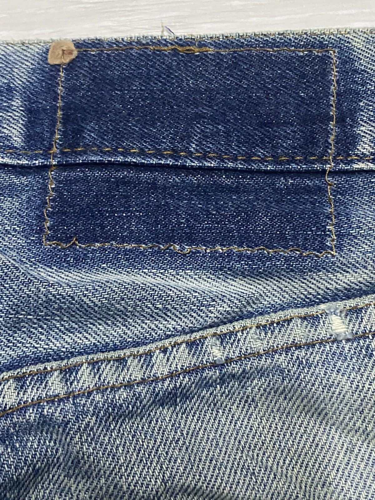 Levi's Vtg Levis 502 xx Big E Talon Zip Mud Wash Distressed Jeasn Size US 29 - 9 Thumbnail