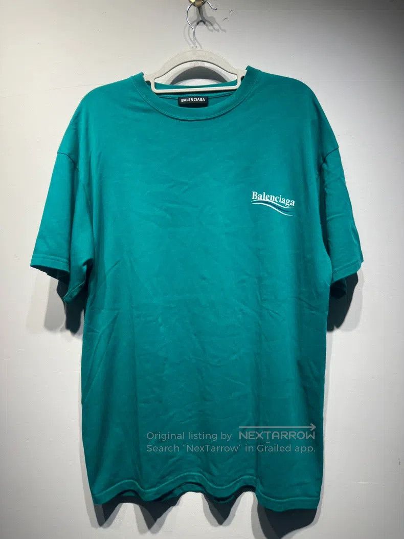 Balenciaga Balenciaga Logo Printed Straight Short Sleeve Crew Neck T- Size US S / EU 44-46 / 1 - 1 Thumbnail