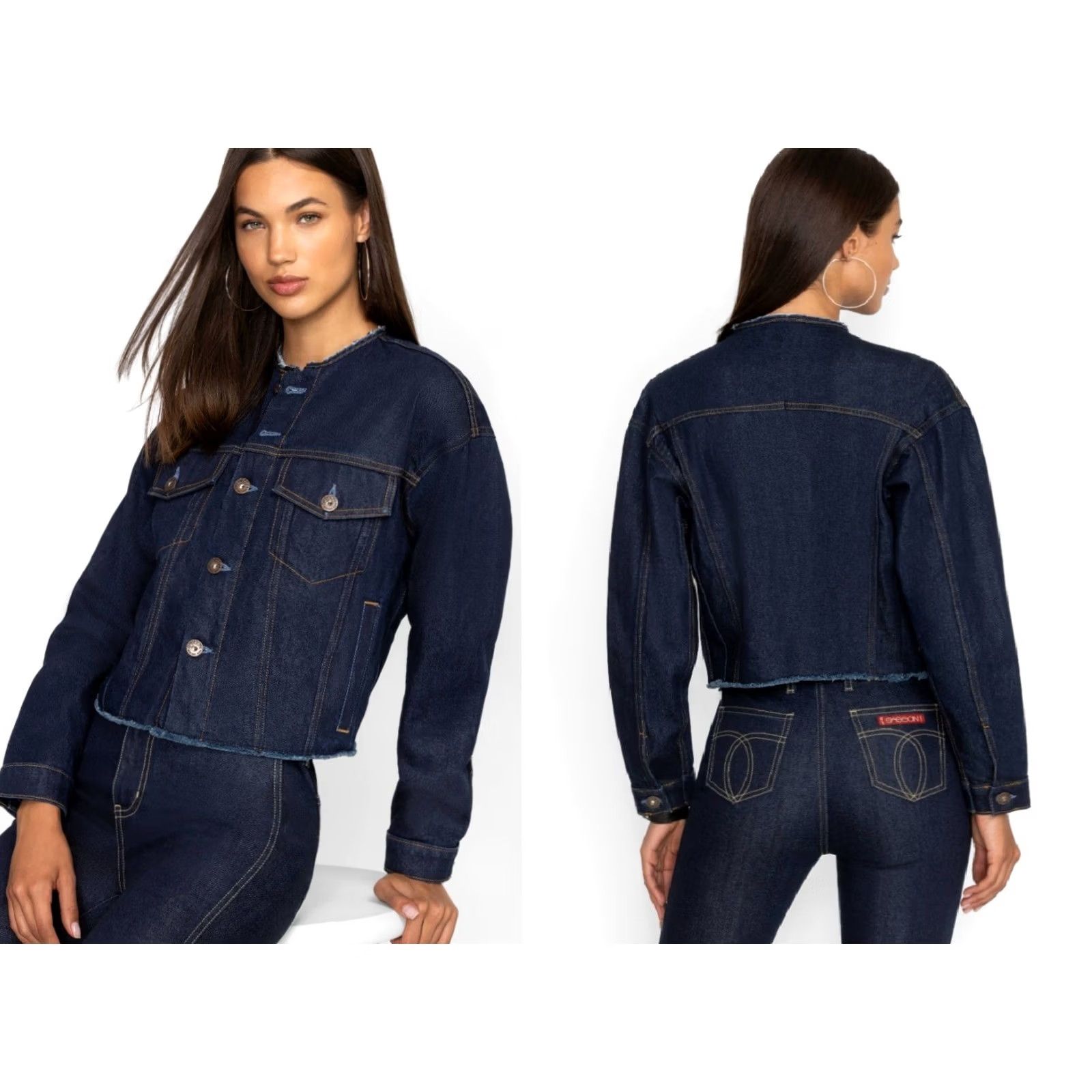 Johnny Was Johnny Was Jacket Denim Blue Sz L Womens Casual Basic Jacket Button Cuff Pockets All Seasons Regular Sleeves Short Vintage: No Size L / US 10 / IT 46 - 7 Thumbnail