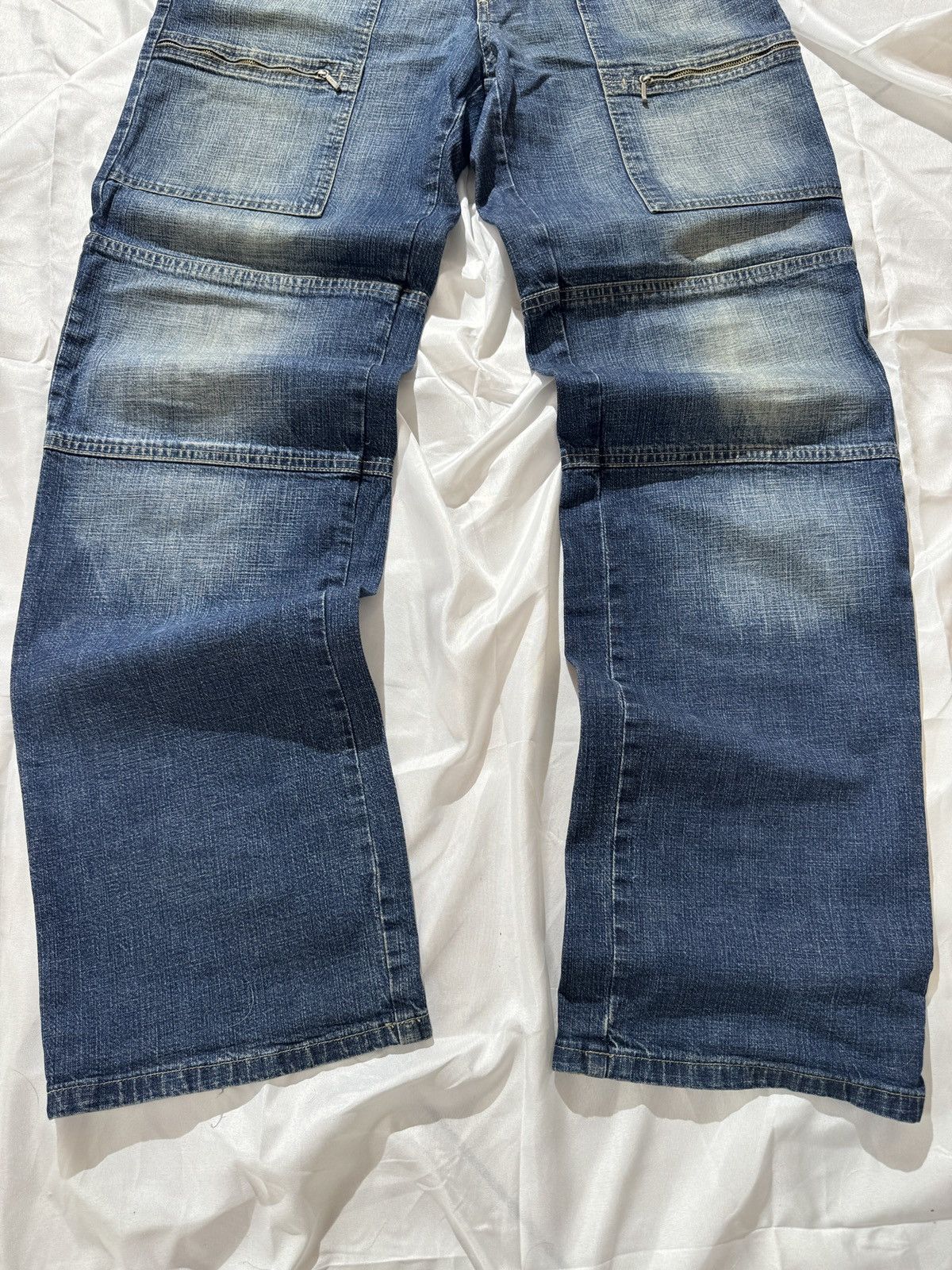 If Six Was Nine Japan Style Vintage Washed Baggy Wide Jeans Size US 33 - 7 Thumbnail