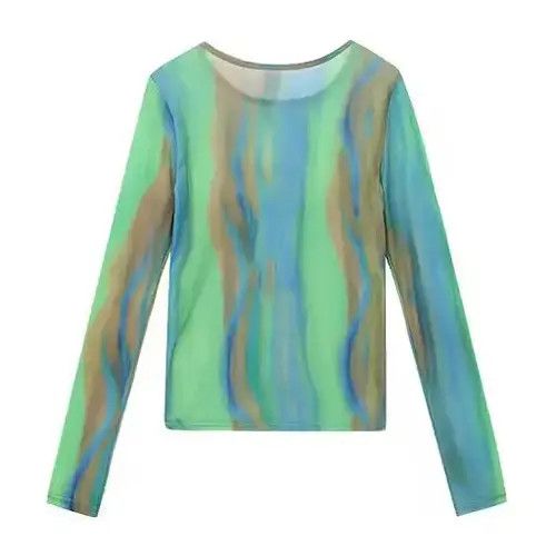 VIBE Watercolour Mesh Long Sleeve Top Size US L / EU 52-54 / 3 - 2 Thumbnail