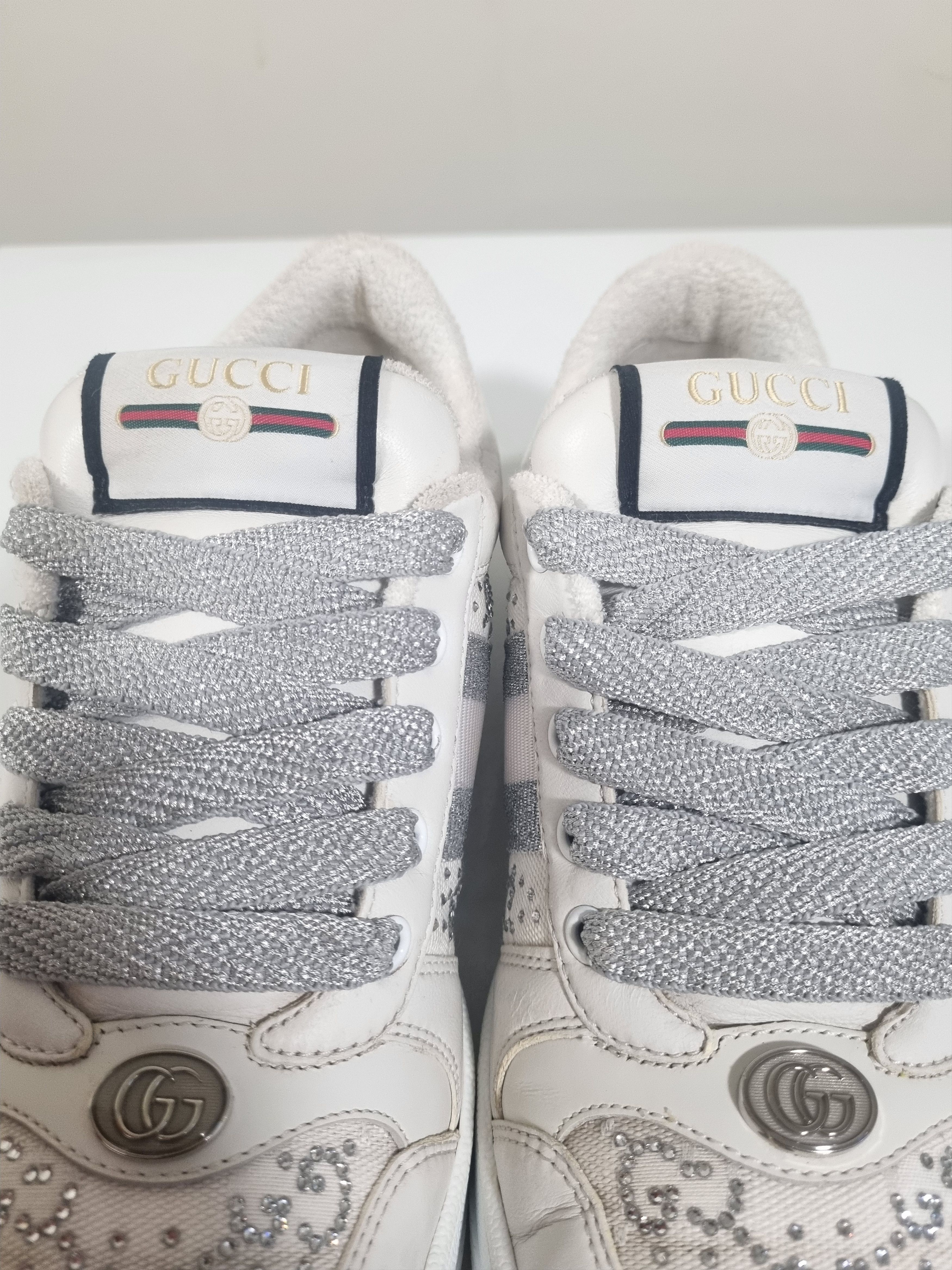 Gucci Gucci Screeners crystals white Size US 8 / IT 38 - 3 Thumbnail