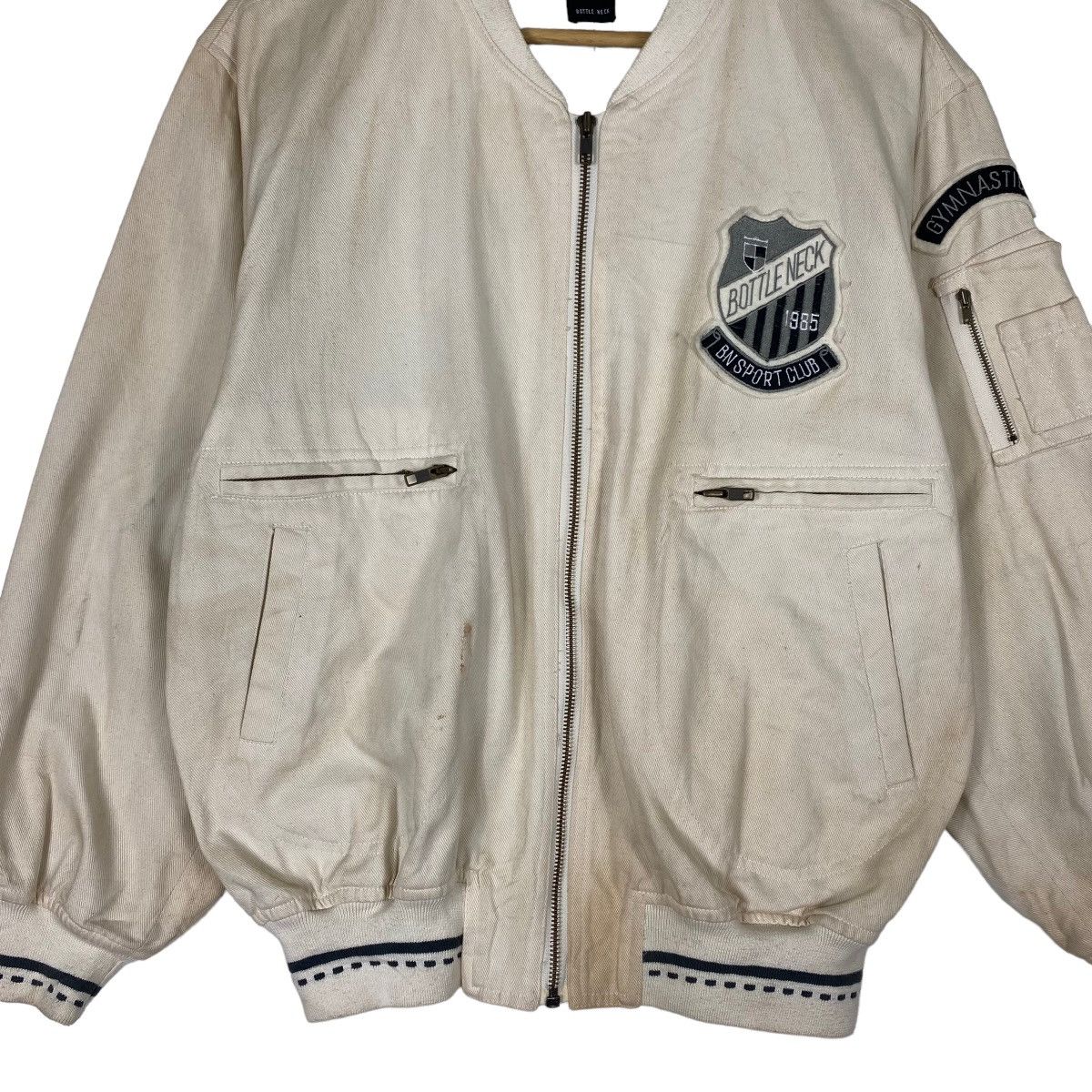Japanese Brand Vintage Bottle Neck Sports Club Bomber Jacket Size US L / EU 52-54 / 3 - 5 Thumbnail