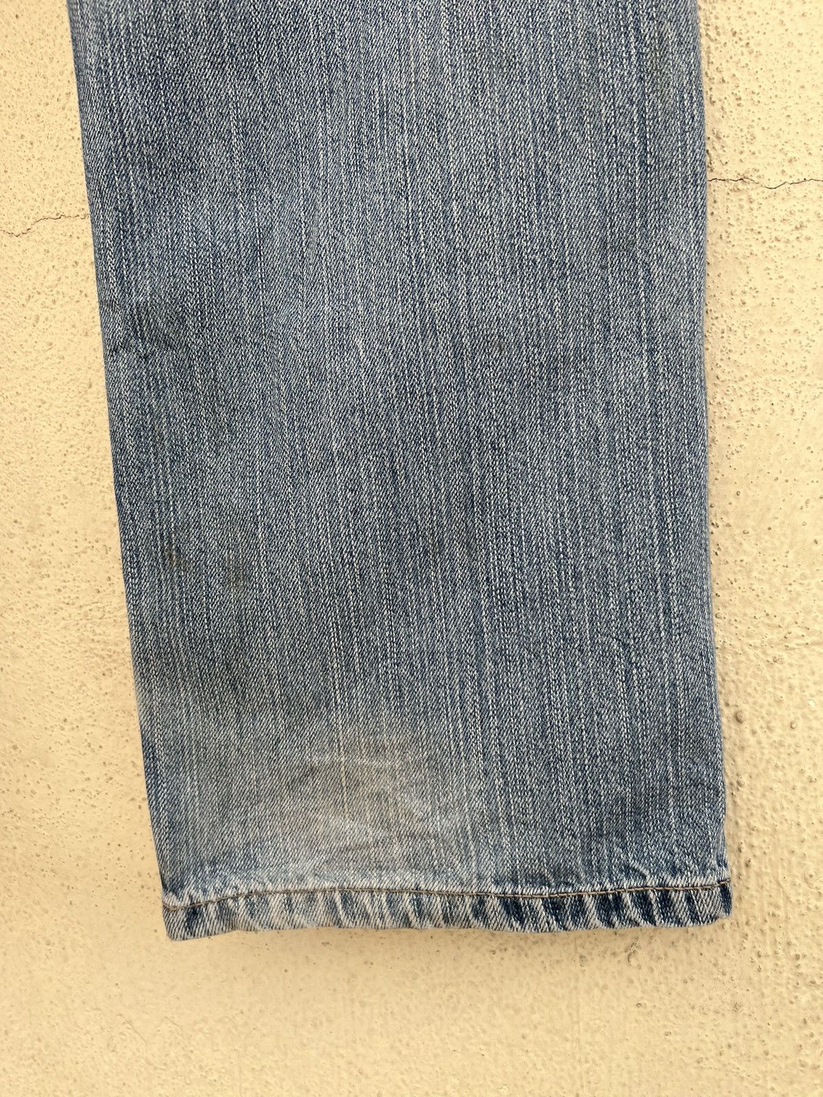 Evisu Vintage Evisu Distressed Fade Denim Double Knee Jeans Size US 31 - 22 Thumbnail