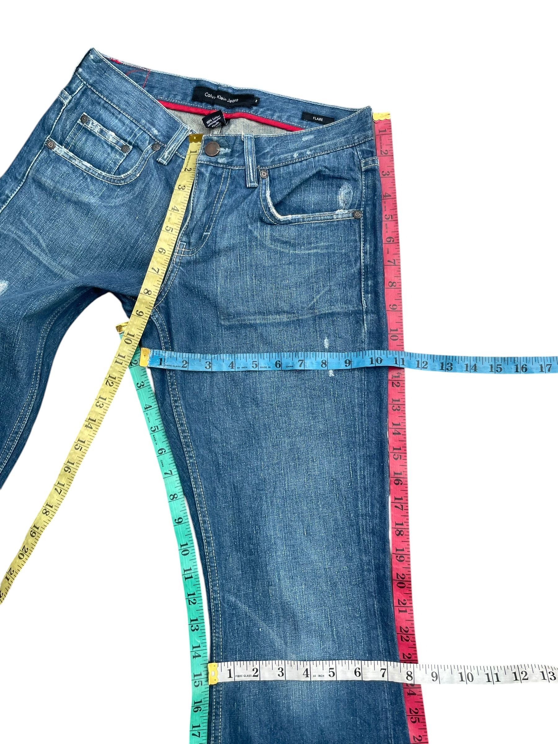 Calvin Klein Vintage Flare Calvin Klein Distresed Denim Size 28" / US 6 / IT 42 - 9 Thumbnail