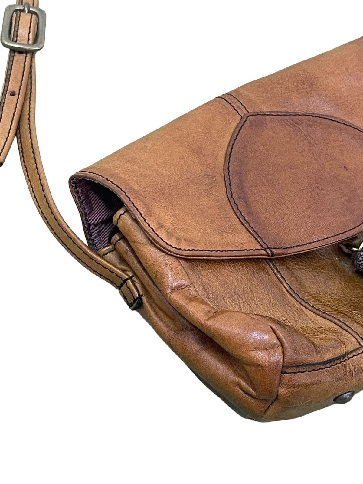 Leather Full Leather Vtg Moohip Sling Bag Cross Body 2🟩 Size ONE SIZE - 11 Thumbnail