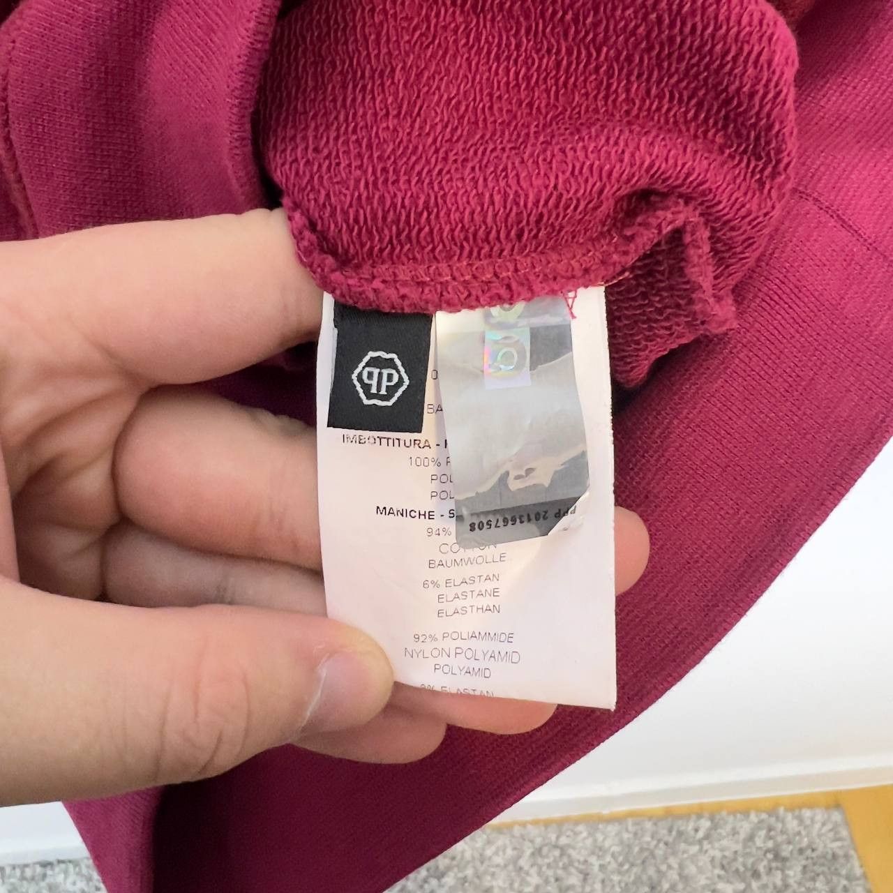 Philipp Plein Philipp Plein Women’s Sweatshirt Size M Burgundy Long Sleeve Size M / US 6-8 / IT 42-44 - 12 Thumbnail
