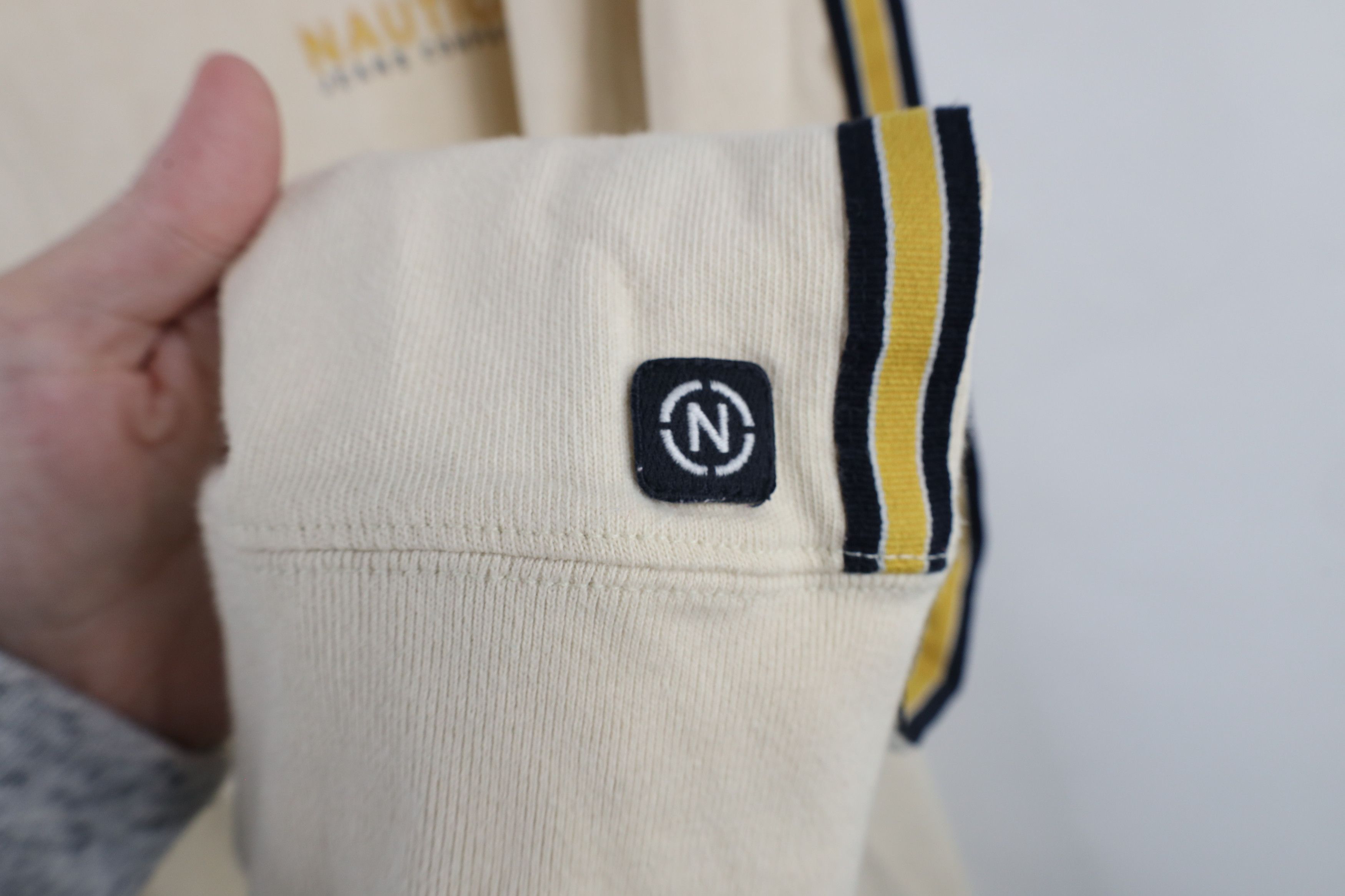 Nautica × Vintage Vintage 90s Nautica Spell Out Striped Long Sleeve T-Shirt Size US XL / EU 56 / 4 - 7 Thumbnail
