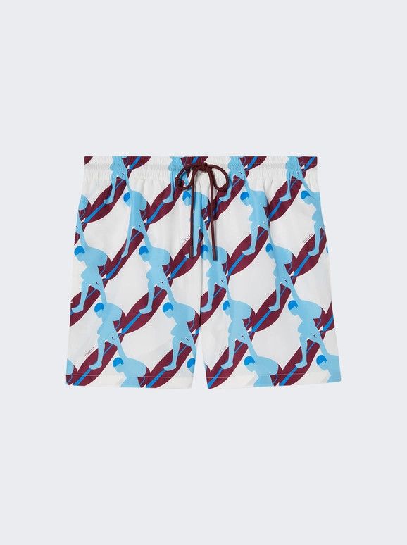 Gucci o1la5ras0426 Printed Technical Poplin Swimshort Size US 40 / EU 56 - 1 Thumbnail