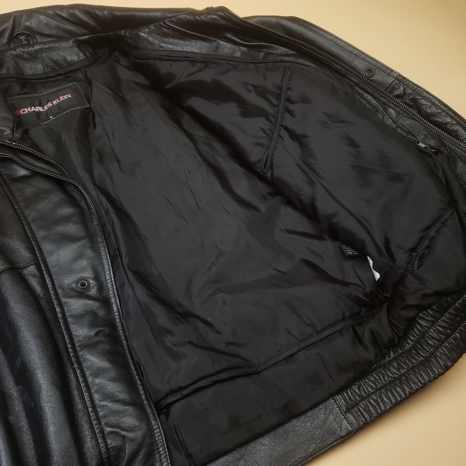 Vintage Charles Klein Leather Bomber Jacket XL Mens Full Zip Biker Size US L / EU 52-54 / 3 - 4 Thumbnail