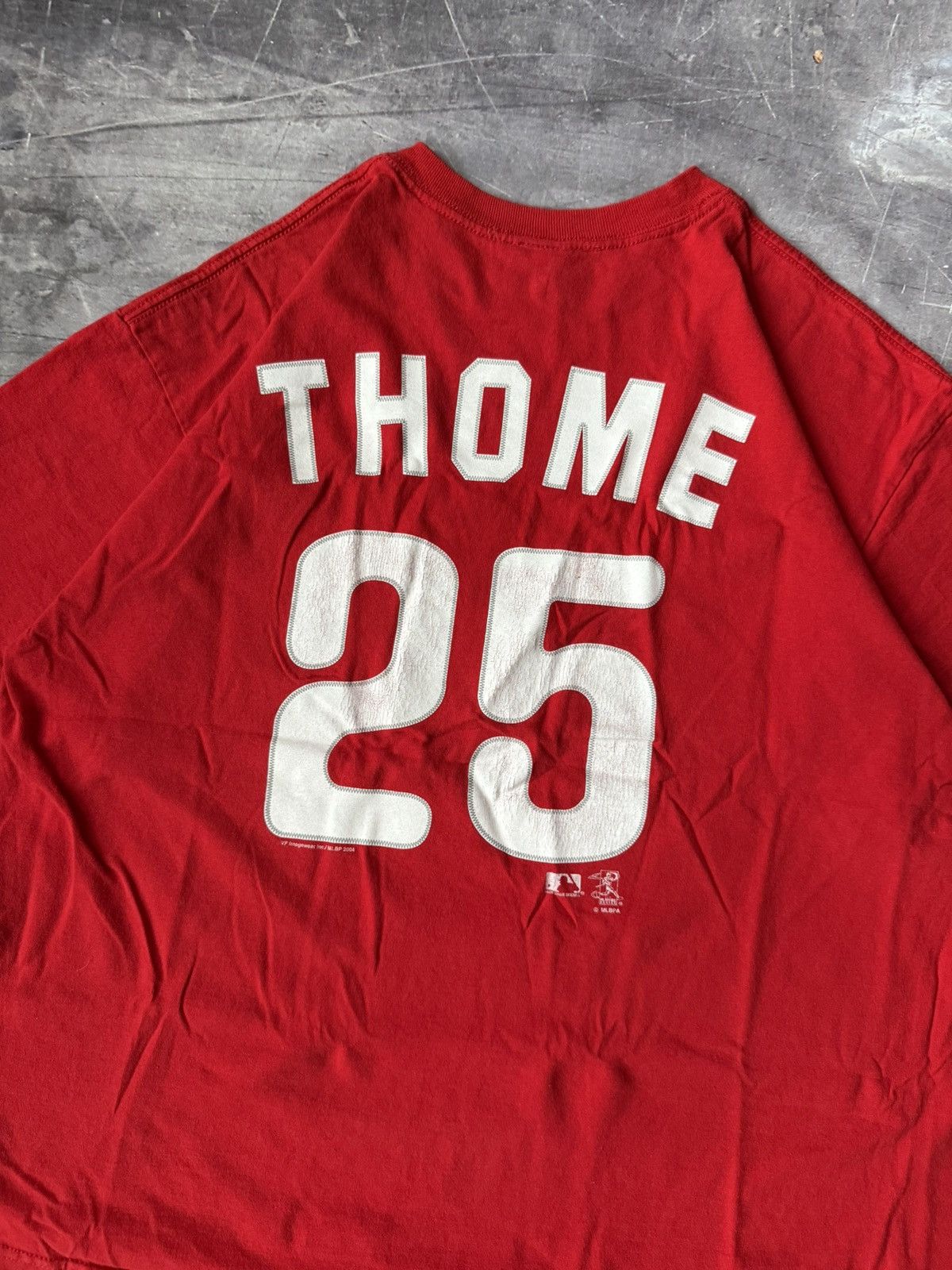 Lee Vintage Y2K Philadelphia Phillies Jim Thome MLB Lee T-shirt Size US XL / EU 56 / 4 - 3 Thumbnail