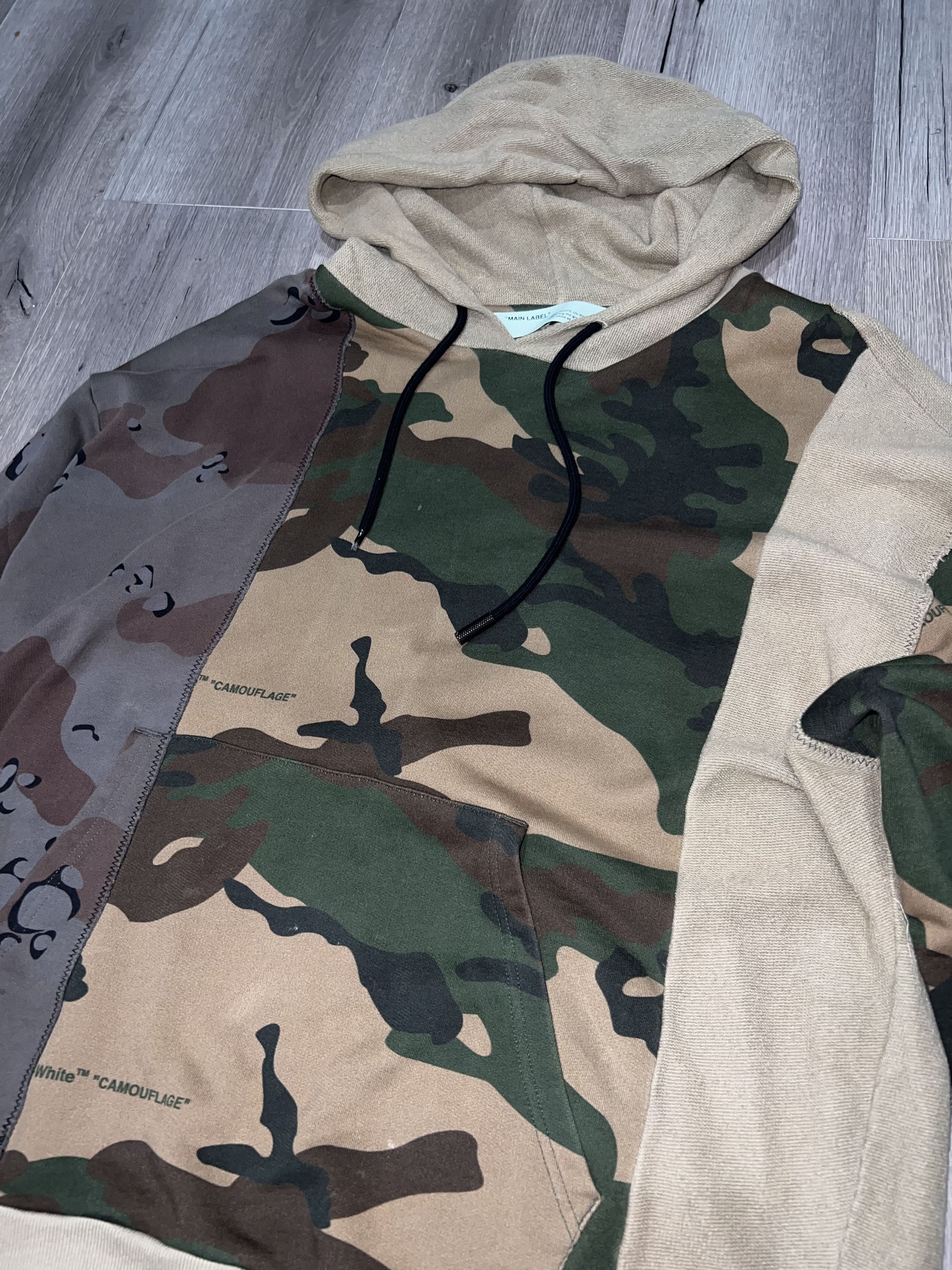 Off-White 2018 Off White Reconstructed Camo Hoodie Size US XXL / EU 58 / 5 - 3 Thumbnail