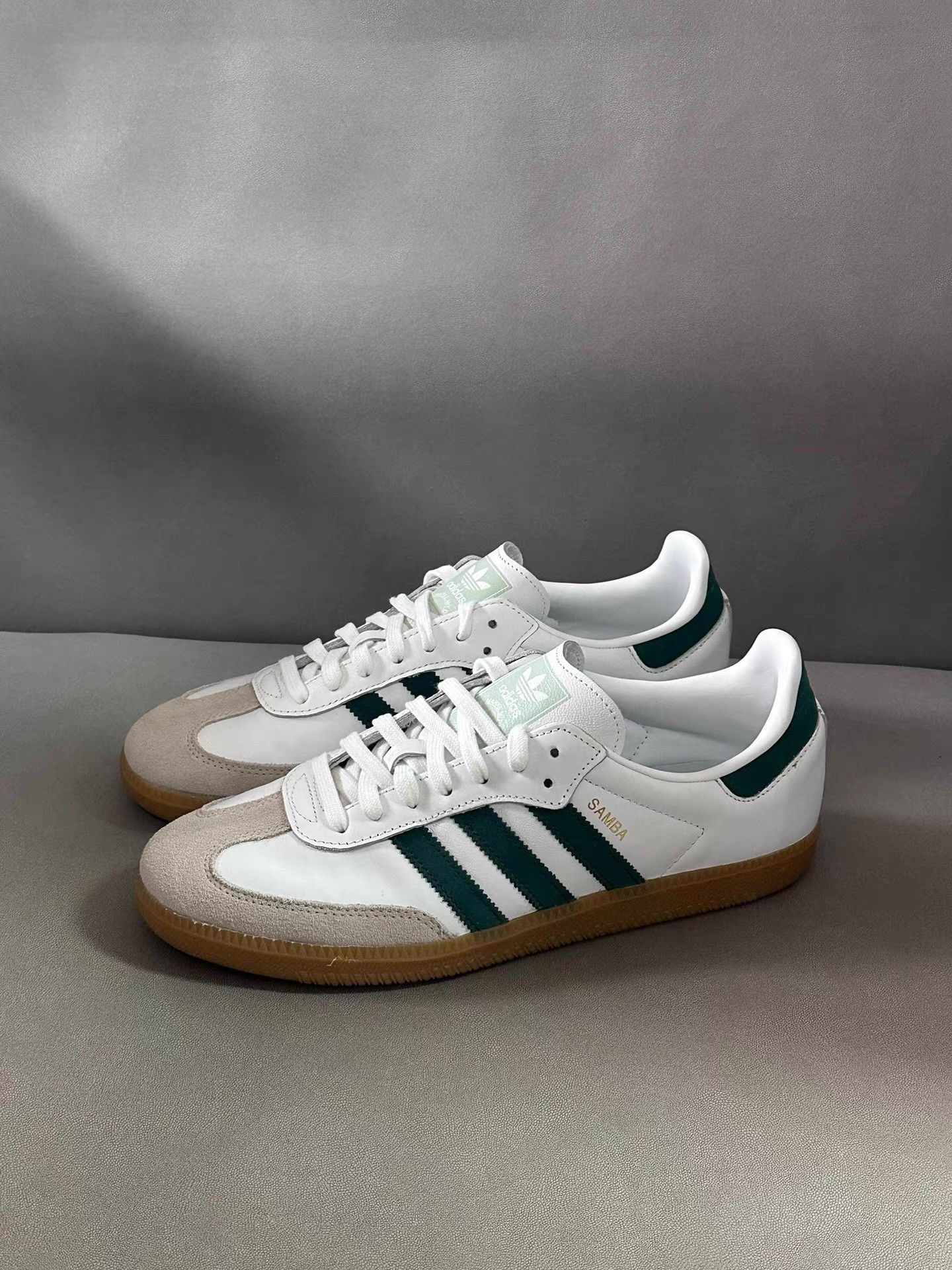 Adidas adidas Samba White & Green Ｑ20 Size US 9.5 / EU 42-43 - 5 Thumbnail