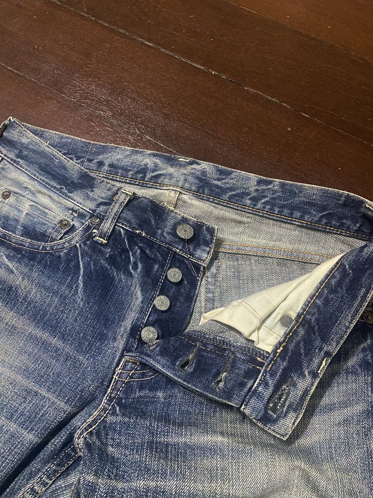 OMNIGOD Vintage omnigod mud wash flare selvedge jeans Size US 31 - 20 Thumbnail