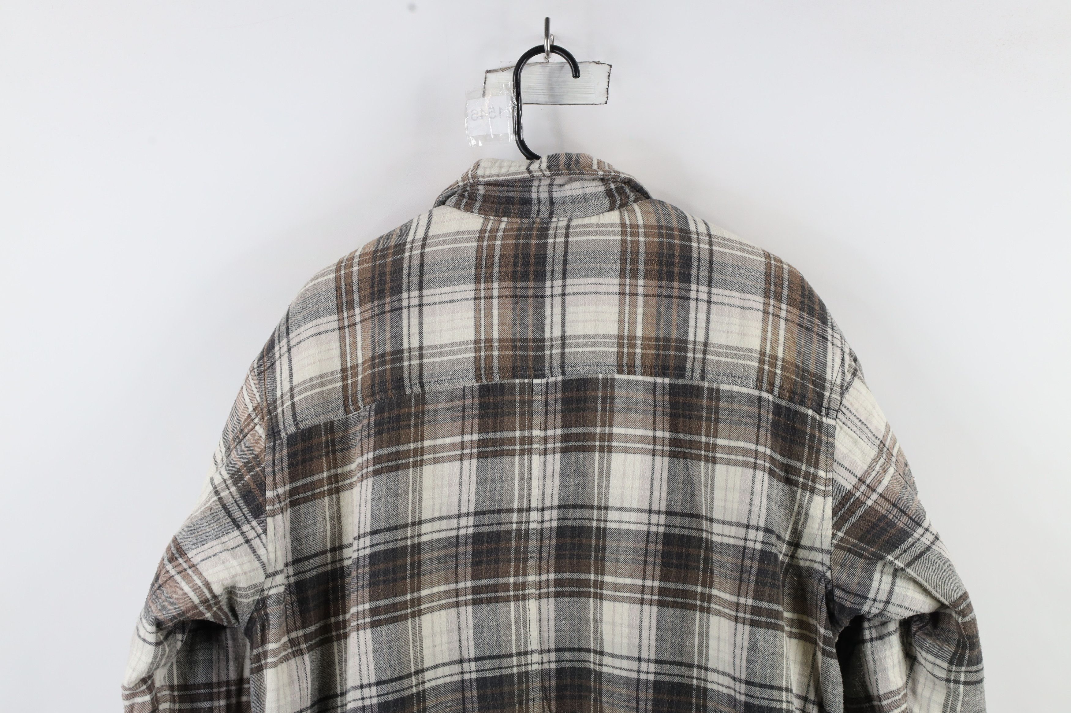 Vintage Vintage 90s Streetwear Fleece Lined Flannel Shirt Jacket Size US L / EU 52-54 / 3 - 14 Thumbnail