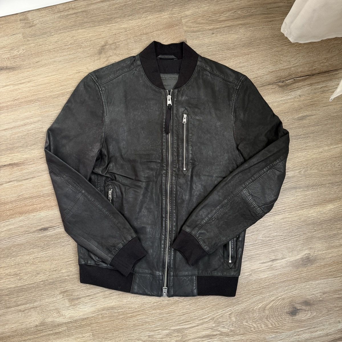 Allsaints AllSaints Black Leather Bomber Jacket - Size Small Size US S / EU 44-46 / 1 - 1 Thumbnail
