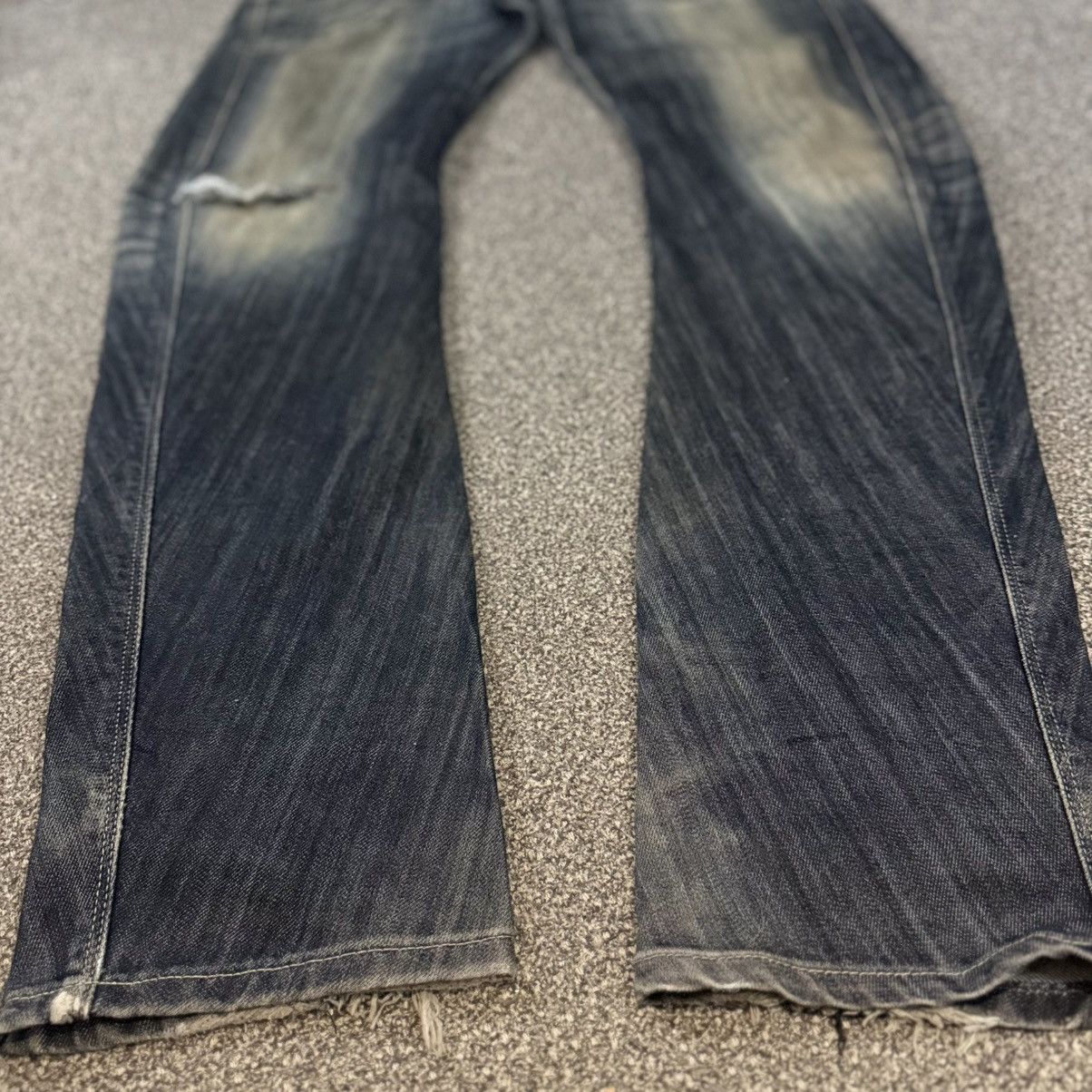 Edwin 🇯🇵 Vintage 90s Japanese Distressed Edwin Curve Black Denim Size US 31 - 8 Thumbnail