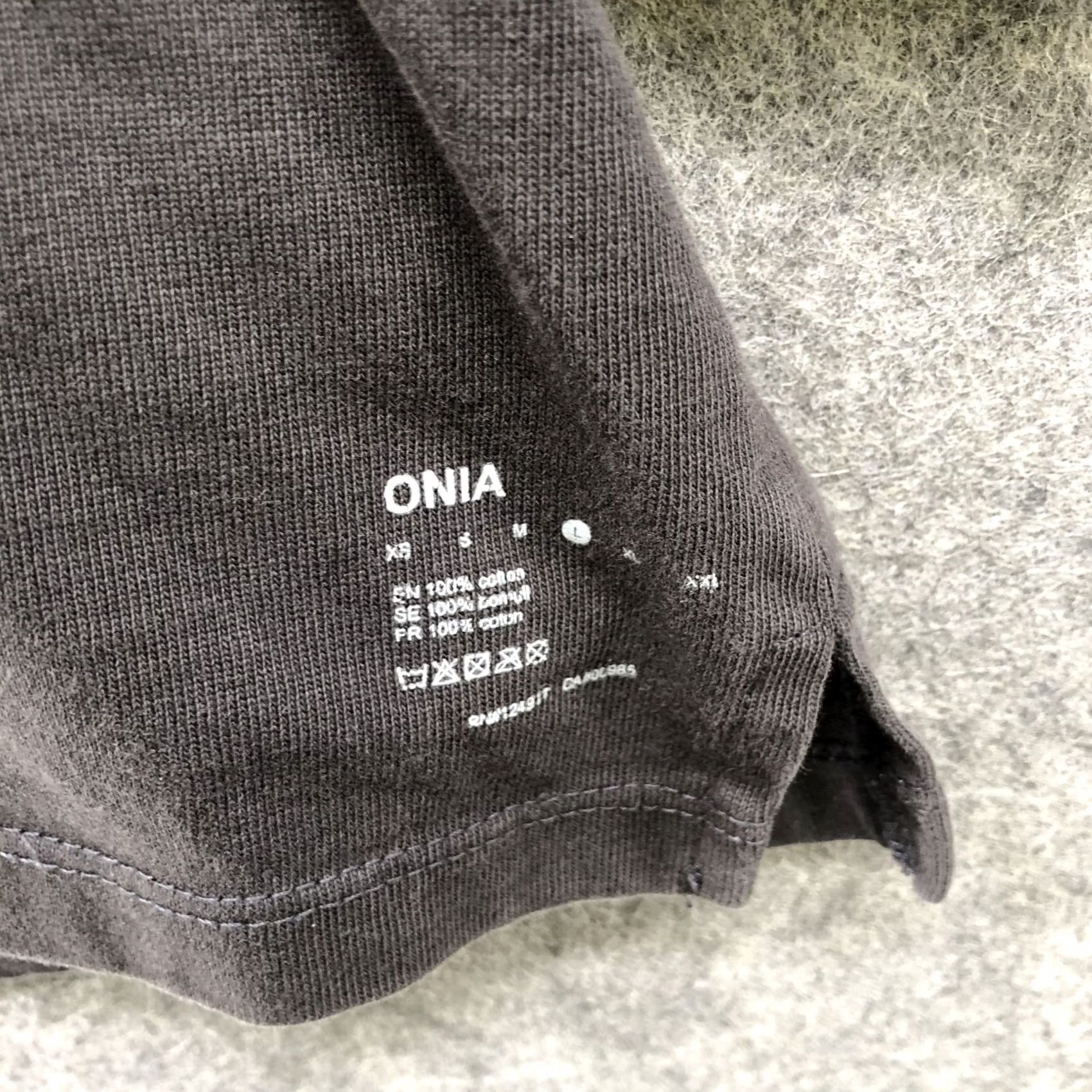 Onia Onia Cropped T Shirt Womens Large L Dark Gray Crewneck Short Sleeve Relaxed Size L / US 10 / IT 46 - 4 Thumbnail