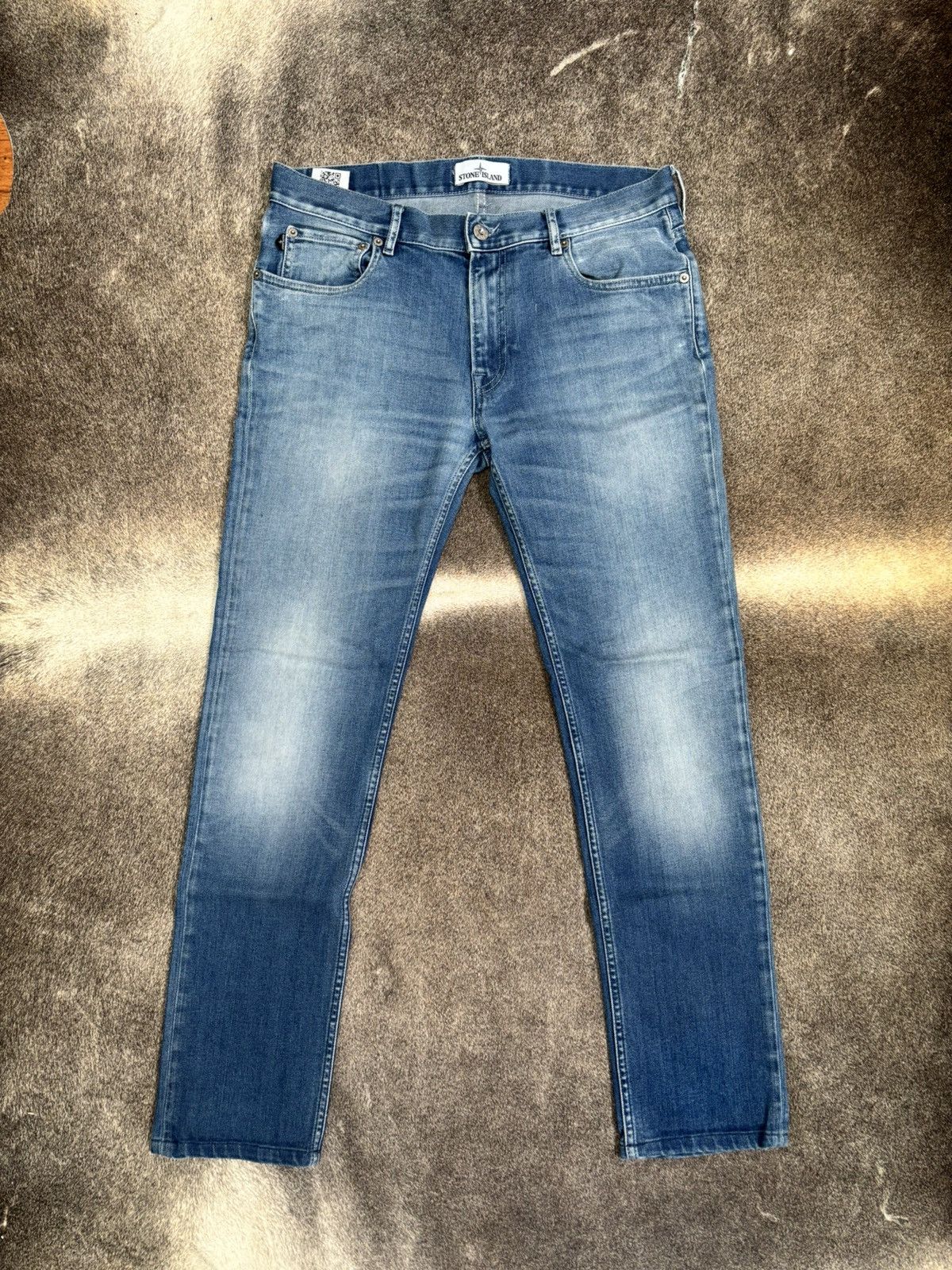 Stone Island Blue Light Wash Stone Island Jeans Size 31W Size 34L 31x34 Size US 31 - 1 Thumbnail