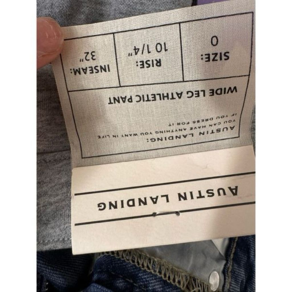 J Brand Austin Landing Women Size 0 Wide Leg Jeans Blue Stripe Denim Size 24" / US 00 / IT 34 - 2 Thumbnail