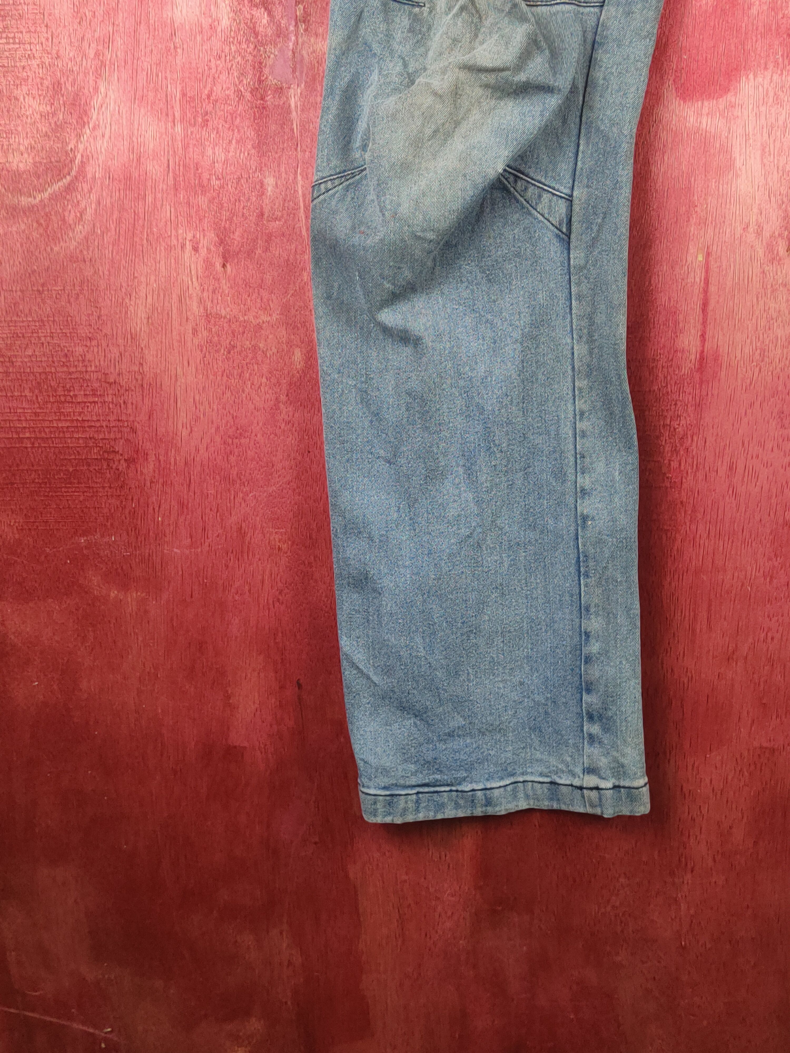 Japanese Brand FieldCore Dark Blue Faded Distressed Ripped Jeans #S2366 Size US 34 / EU 50 - 4 Thumbnail
