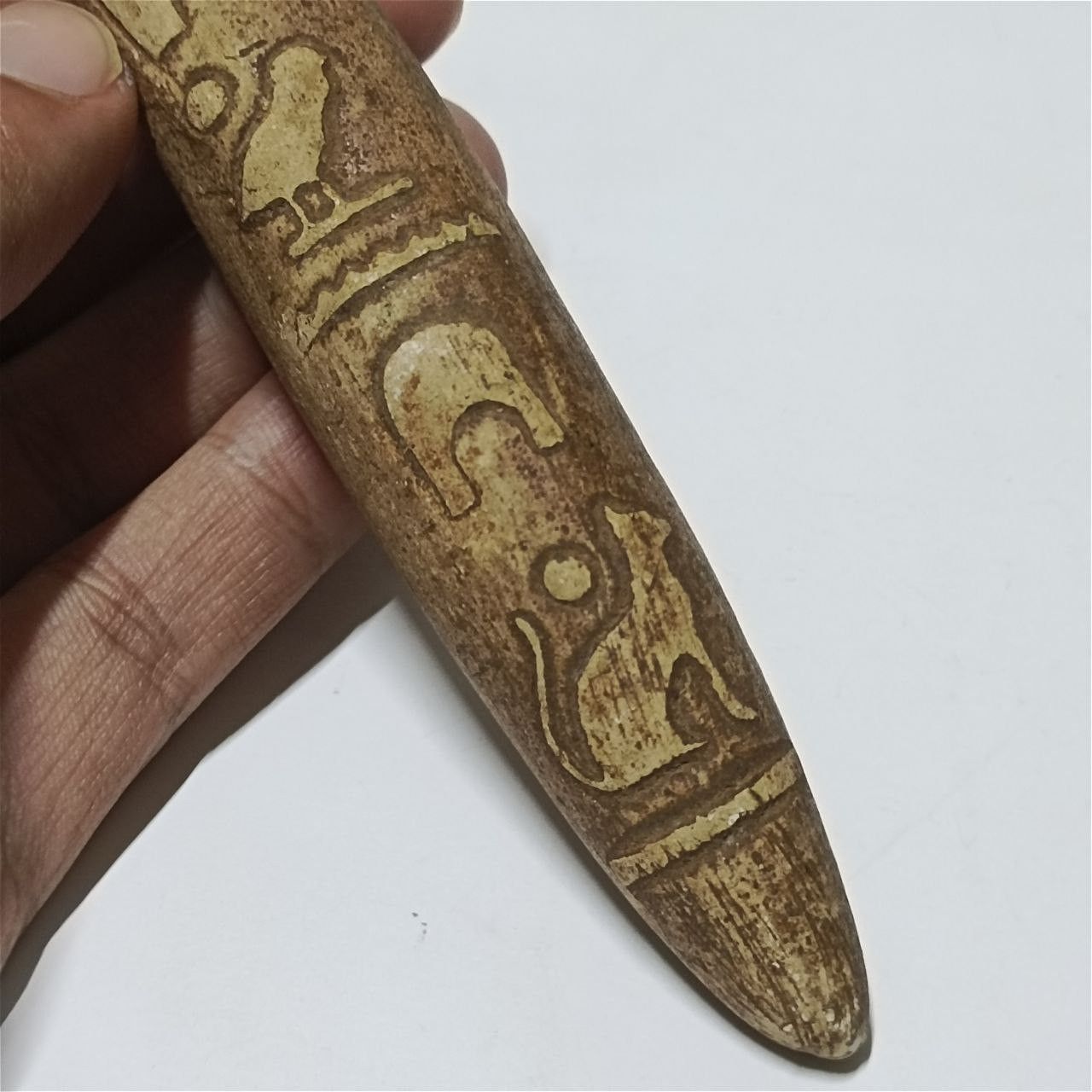 Other Hand-carved Egyptian piece with ancient symbols collectible Size ONE SIZE - 7 Thumbnail