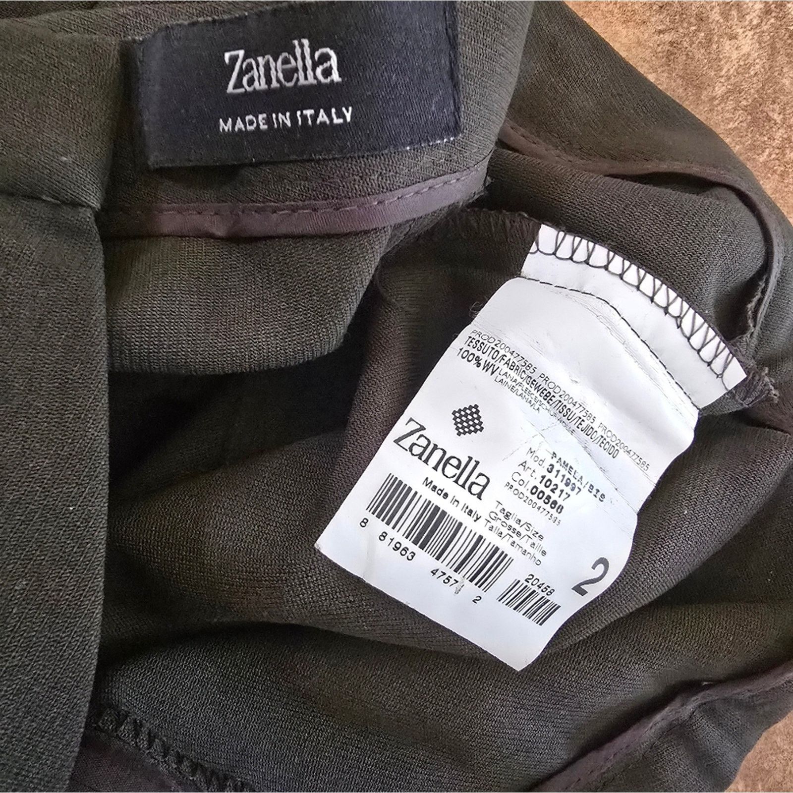 Zanella Dark Chocolate | ZANELLA | Business Pamela Pant Size 26" / US 2 / IT 38 - 4 Thumbnail
