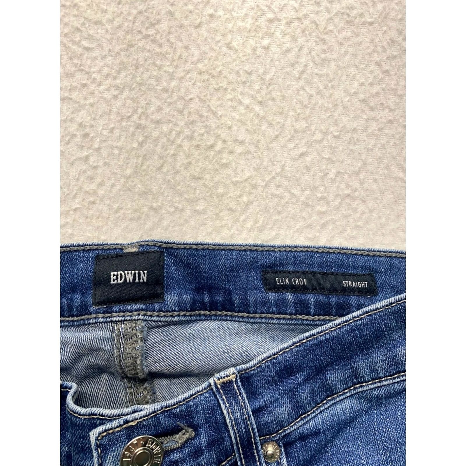 Edwin Women’s Edwin Elin Crop Straight Jeans 25 Women Blue Jeans Crop Straight Accessories: 5-pocket Women’s Size 42" / US 20 - 6 Thumbnail