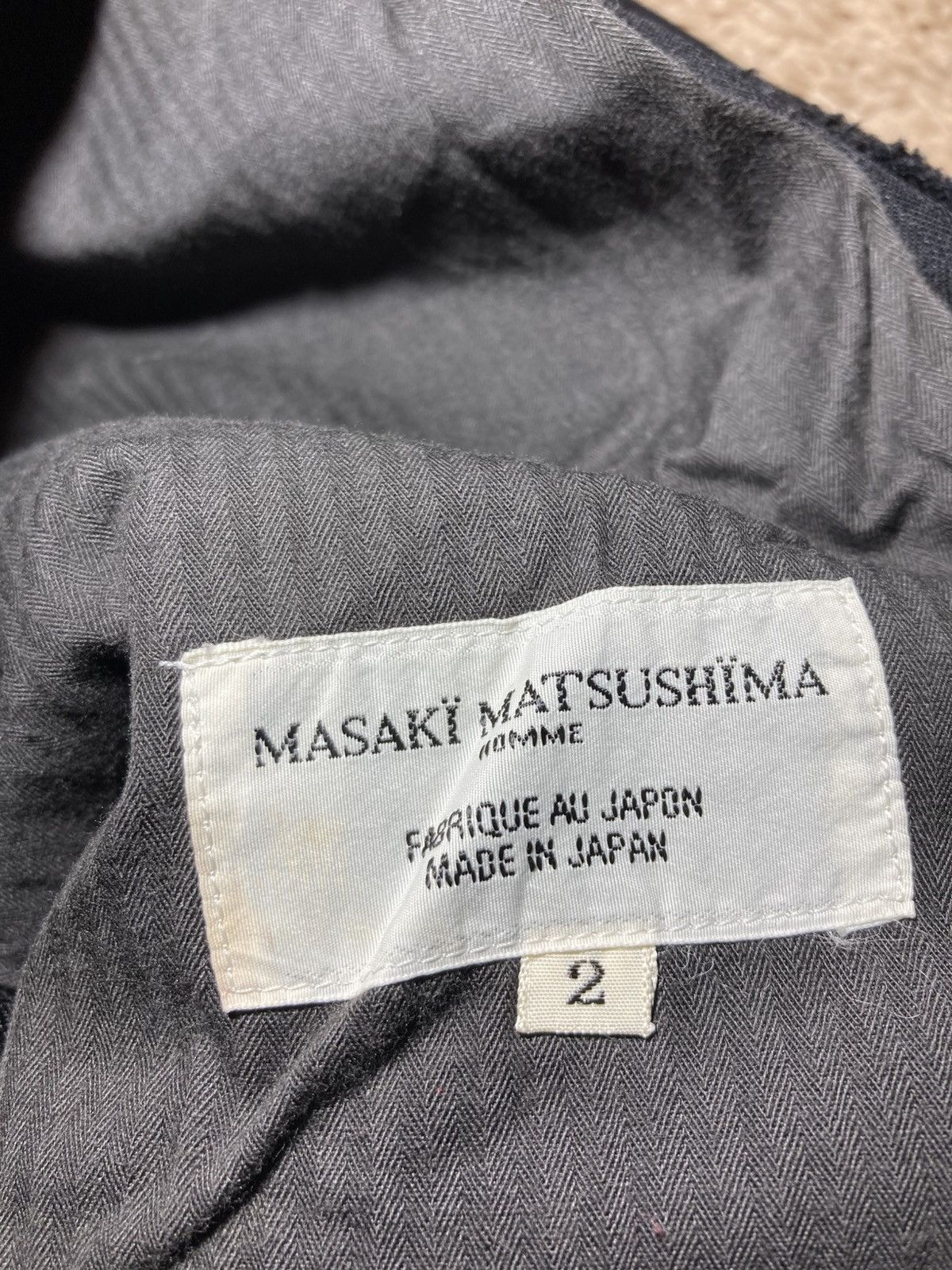 Masaki Matsushima 90s Masaki Matsushima Homme Curved S Shape Striped Slacks Size US 30 / EU 46 - 5 Thumbnail