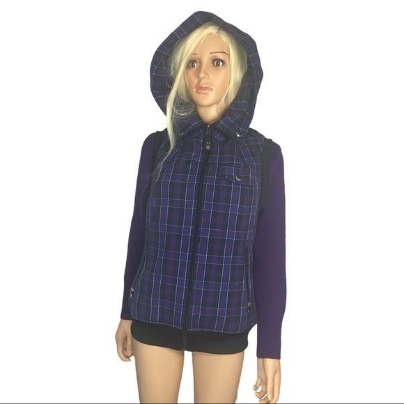Burton Burton Ho Chi Minh Purple Plaid Dry Ride Hooded Vest Large N Size L / US 10 / IT 46 - 13 Thumbnail